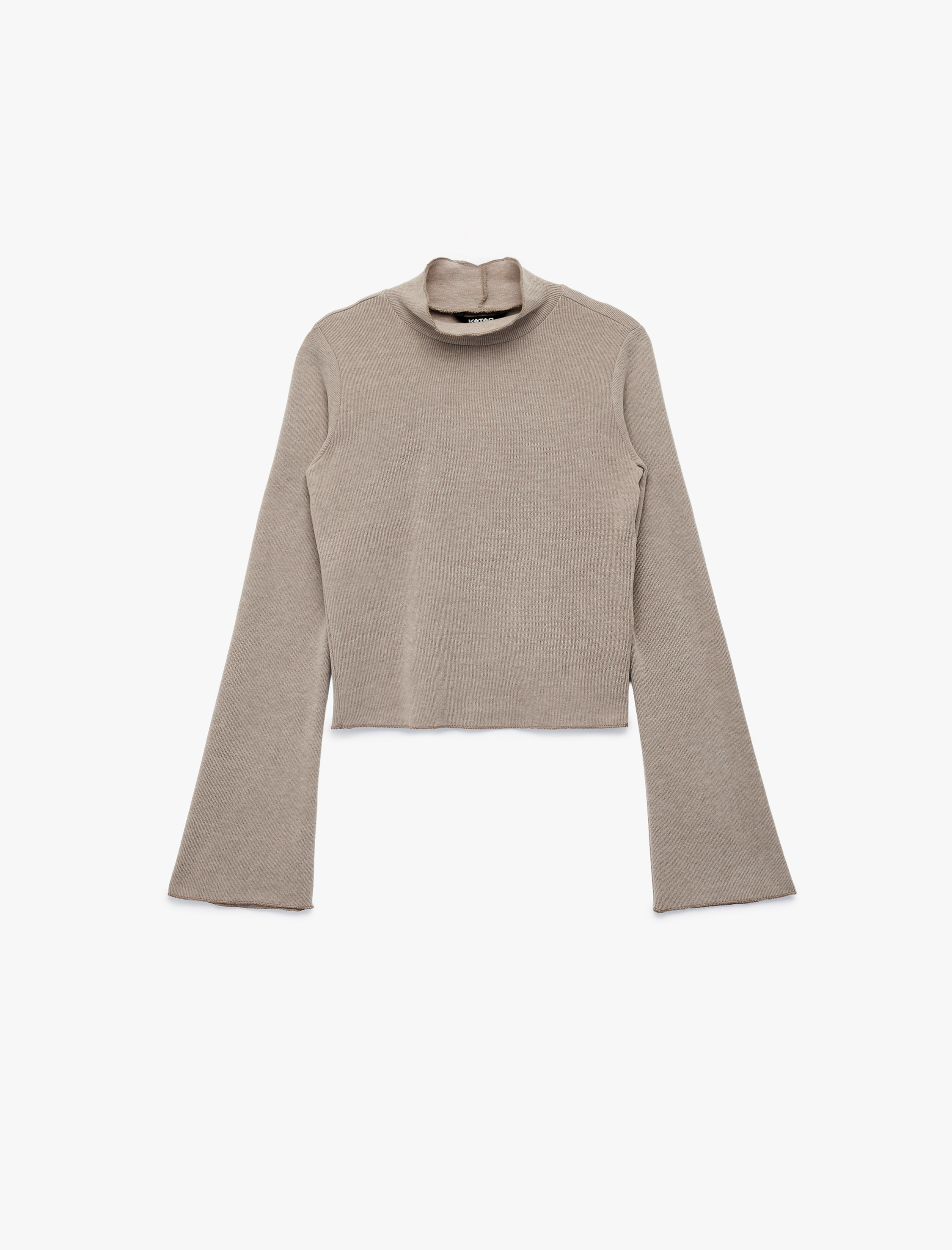   Slim Fit Uzun Çan Kollu Dik Yaka Bluz