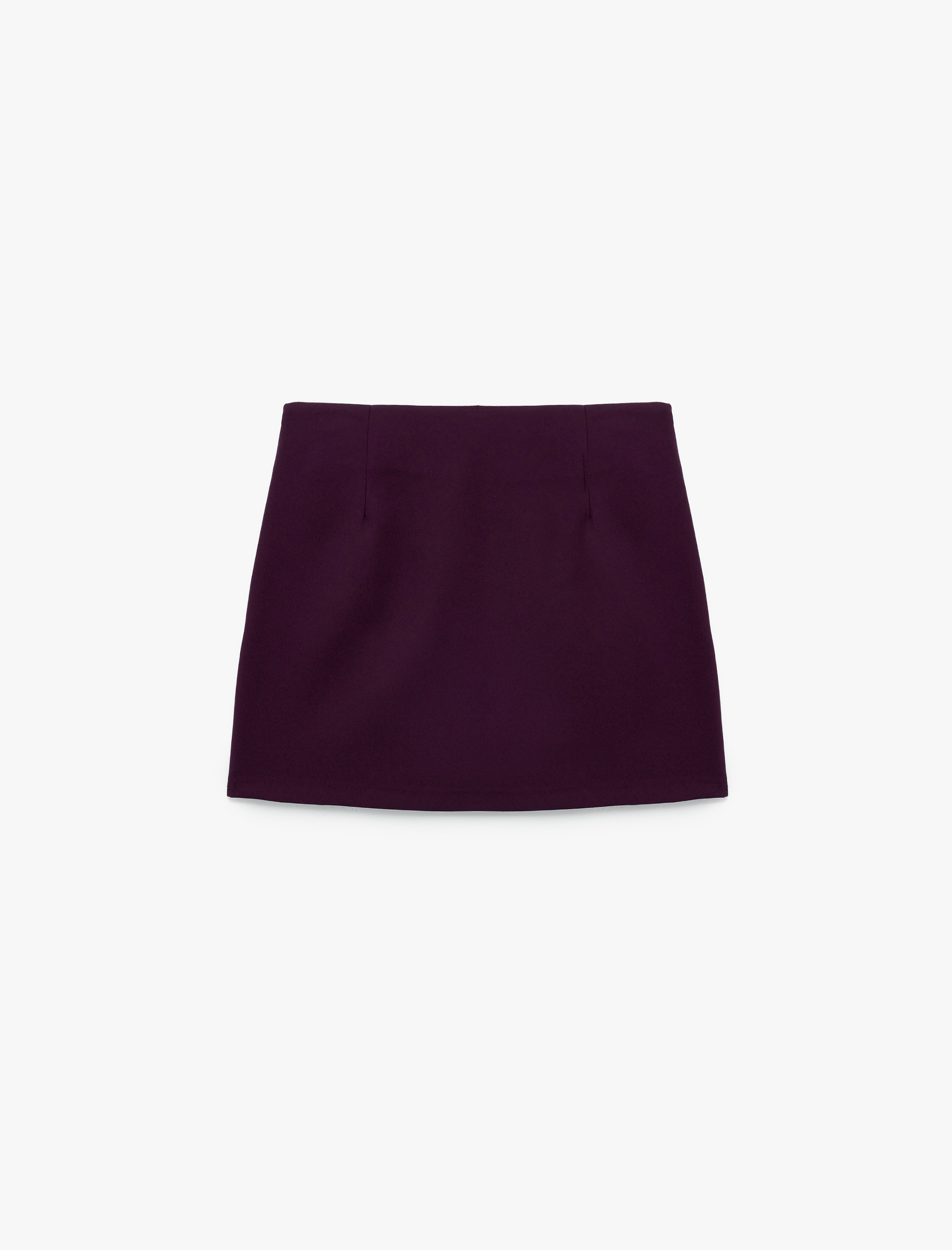   Ön Yırtmaçlı A Kesim Slim Fit Mini Etek