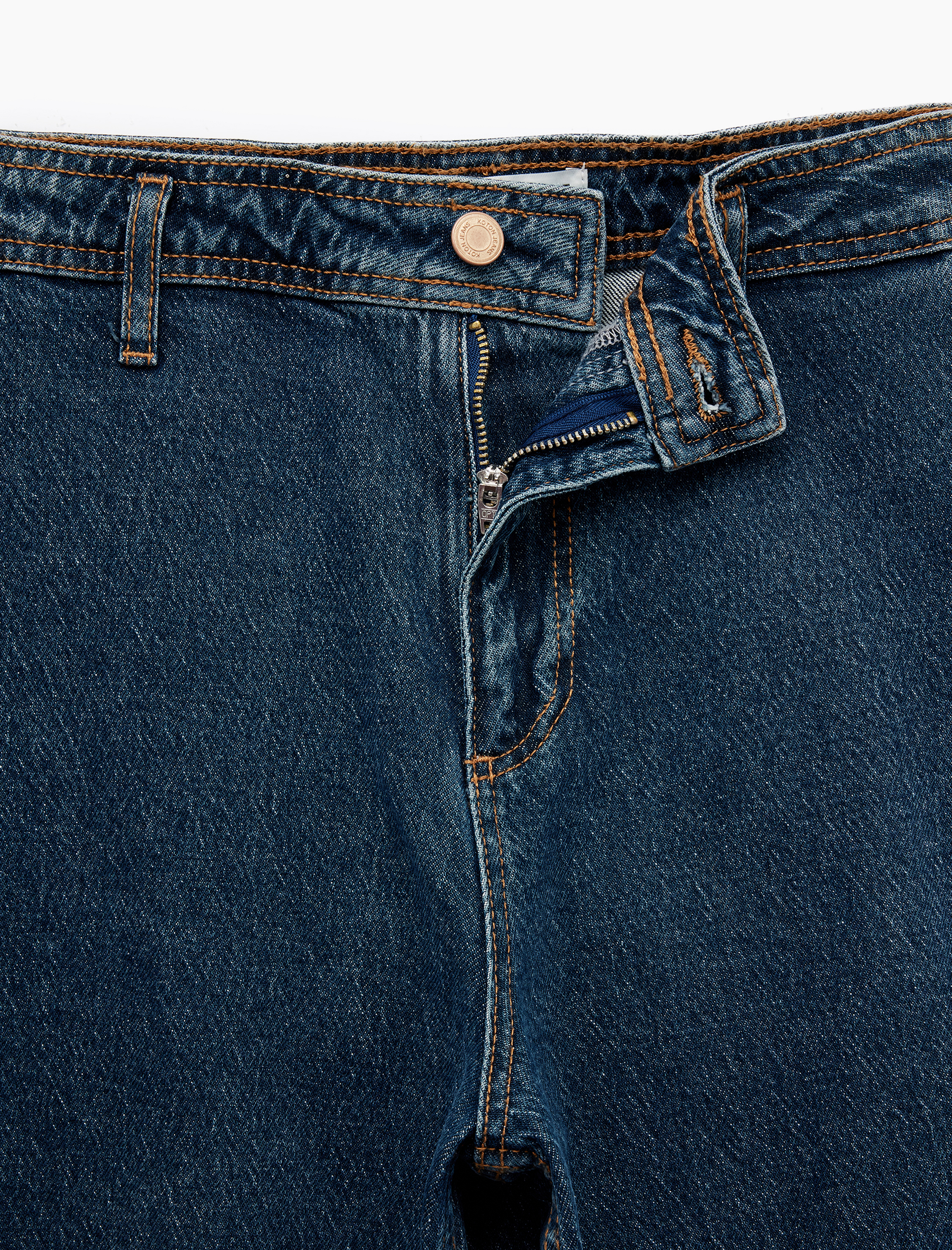   Yüksek Bel Rahat Kalıp Geniş Paça Jean Pantolon - Culotte Jeans