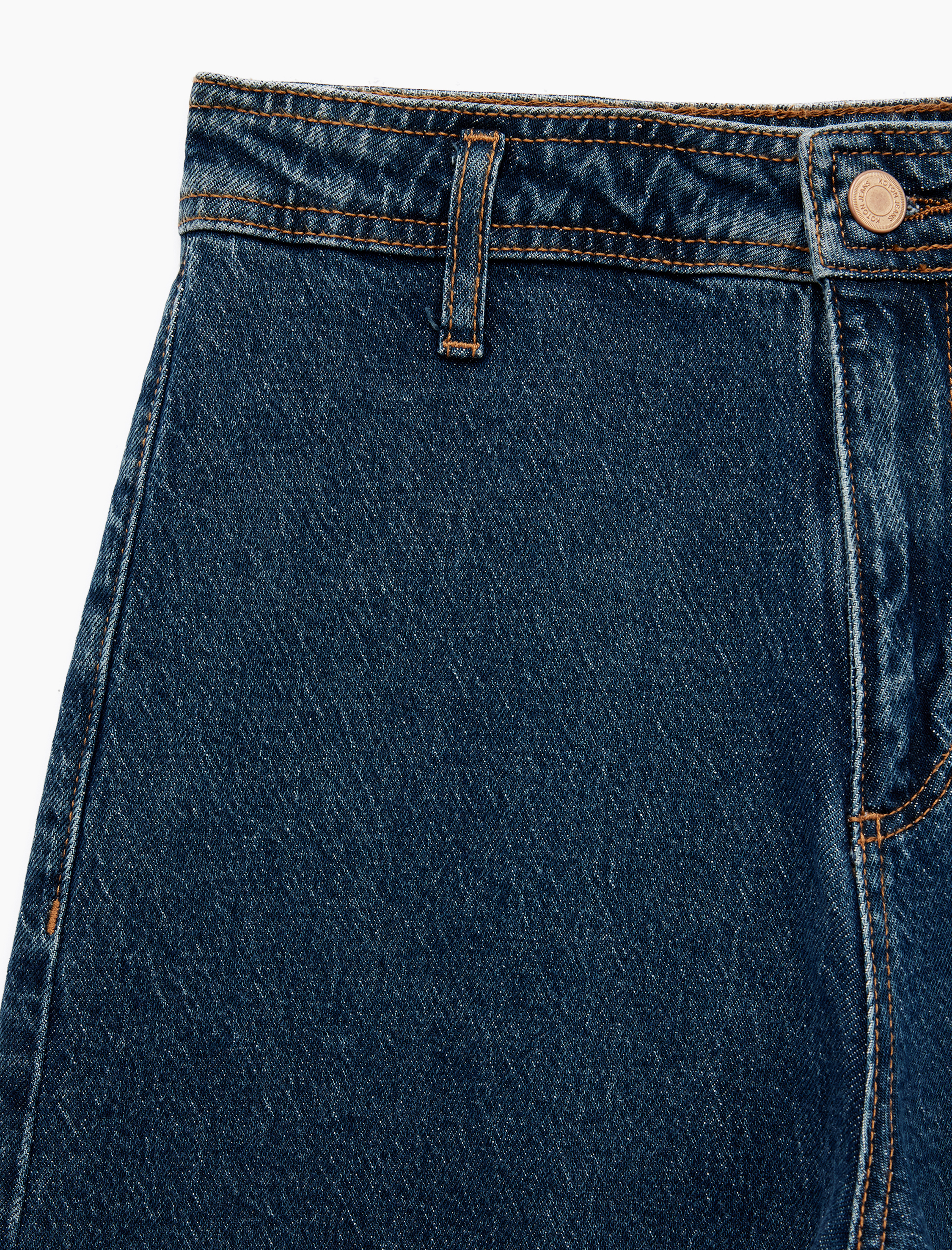   Yüksek Bel Rahat Kalıp Geniş Paça Jean Pantolon - Culotte Jeans