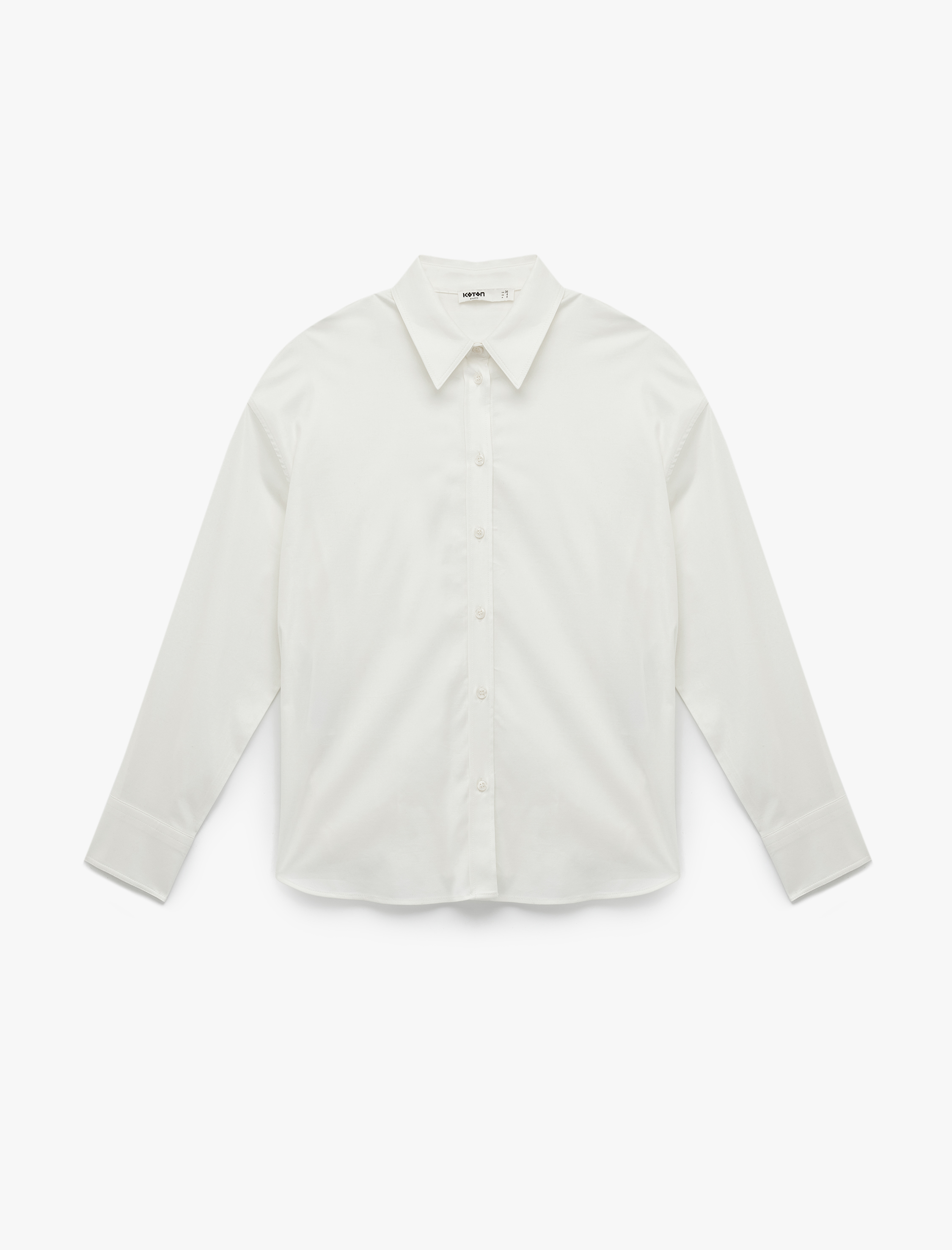   Uzun Kollu Klasik Yaka Düğmeli Basic Gömlek