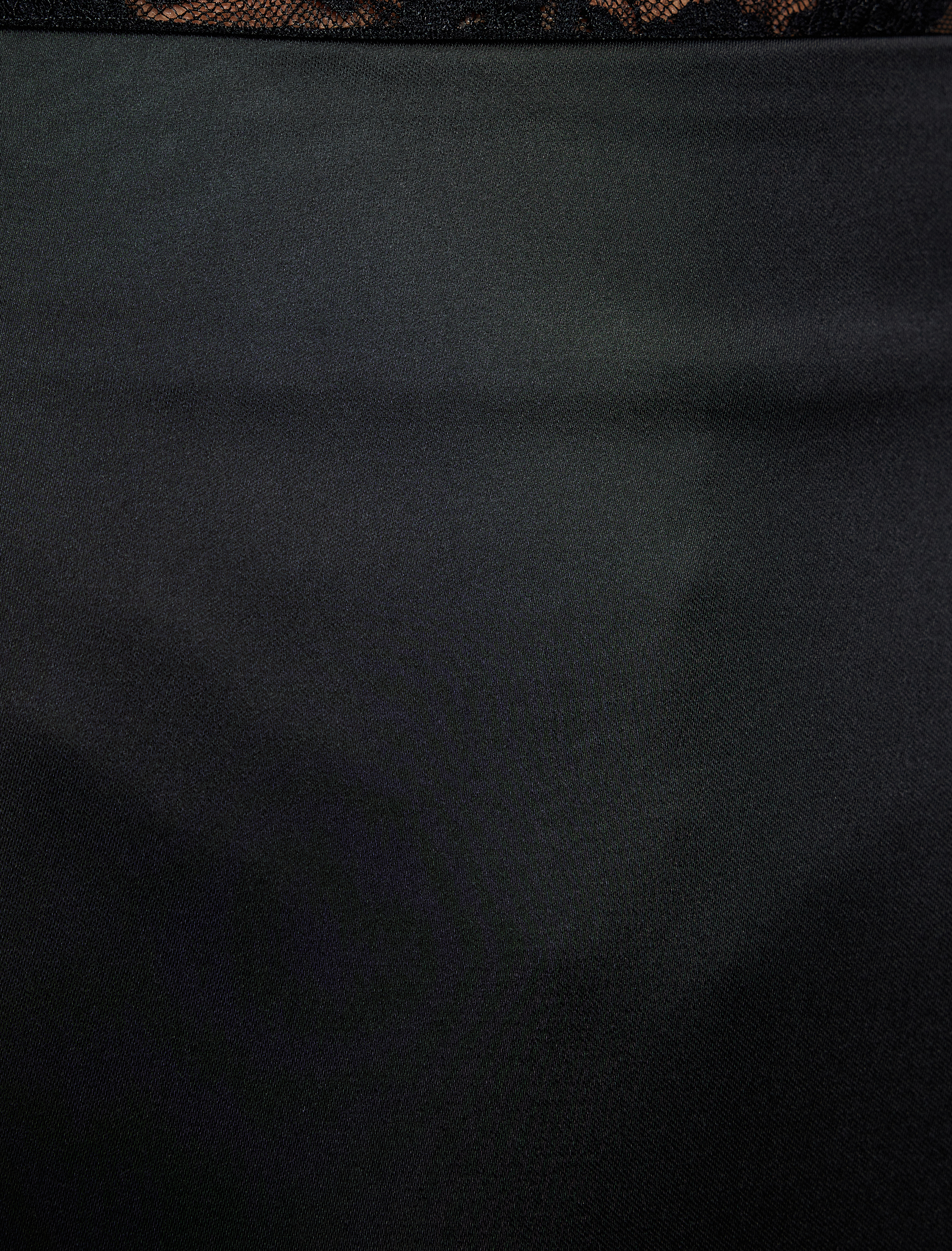   Asimetrik Kesim Dantel Detaylı Midi Saten Etek