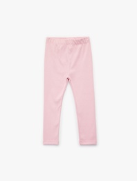 Pamuklu Kaşkorse Beli Lastikli Basic Uzun Tayt