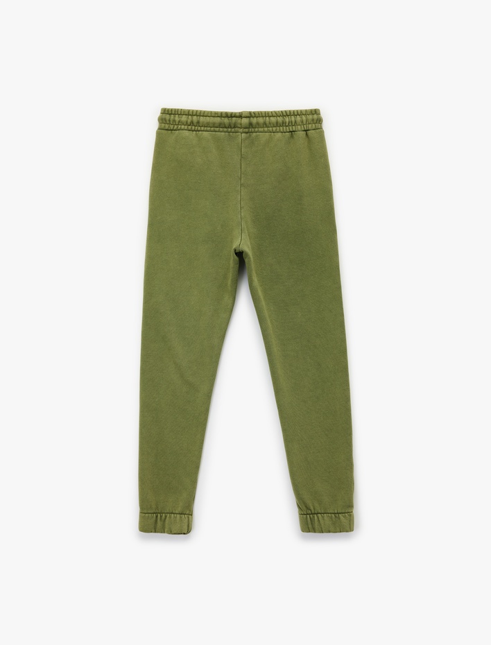 Erkek Çocuk Pamuklu Şardonlu Beli Lastikli Cep Detaylı Jogger Eşofman Altı