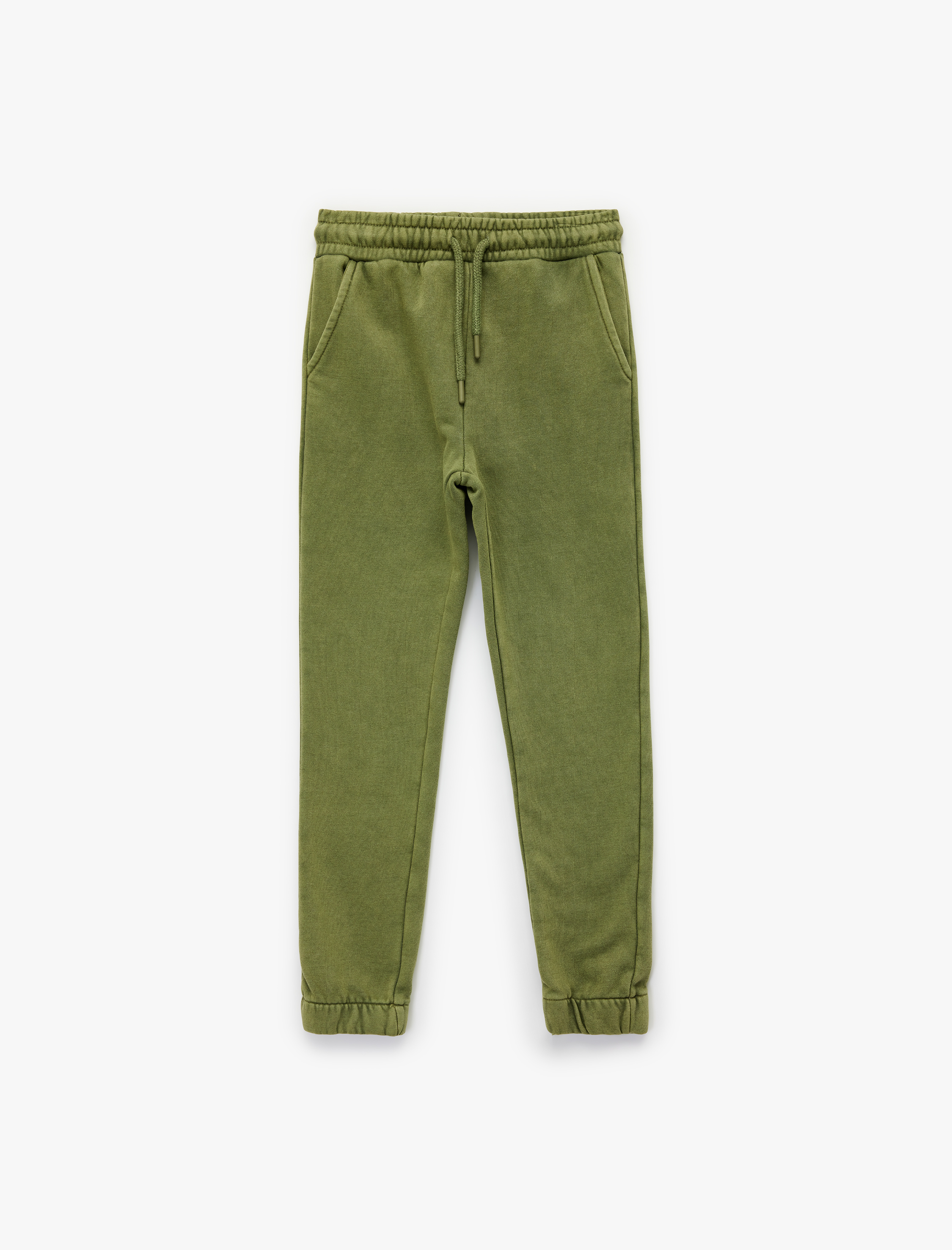  Erkek Çocuk Pamuklu Şardonlu Beli Lastikli Cep Detaylı Jogger Eşofman Altı