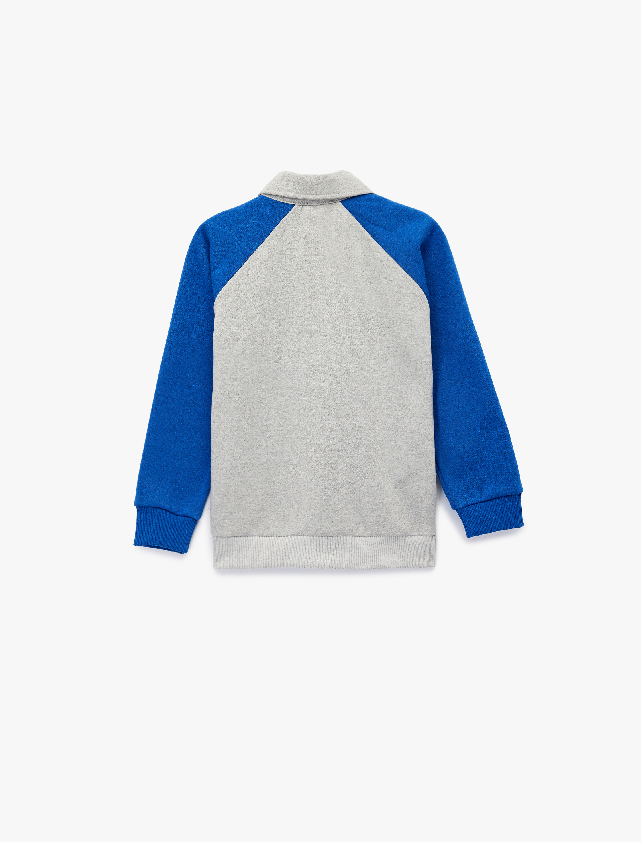  Erkek Çocuk Nakışlı Uzun Kollu Polo Yaka Sweatshirt