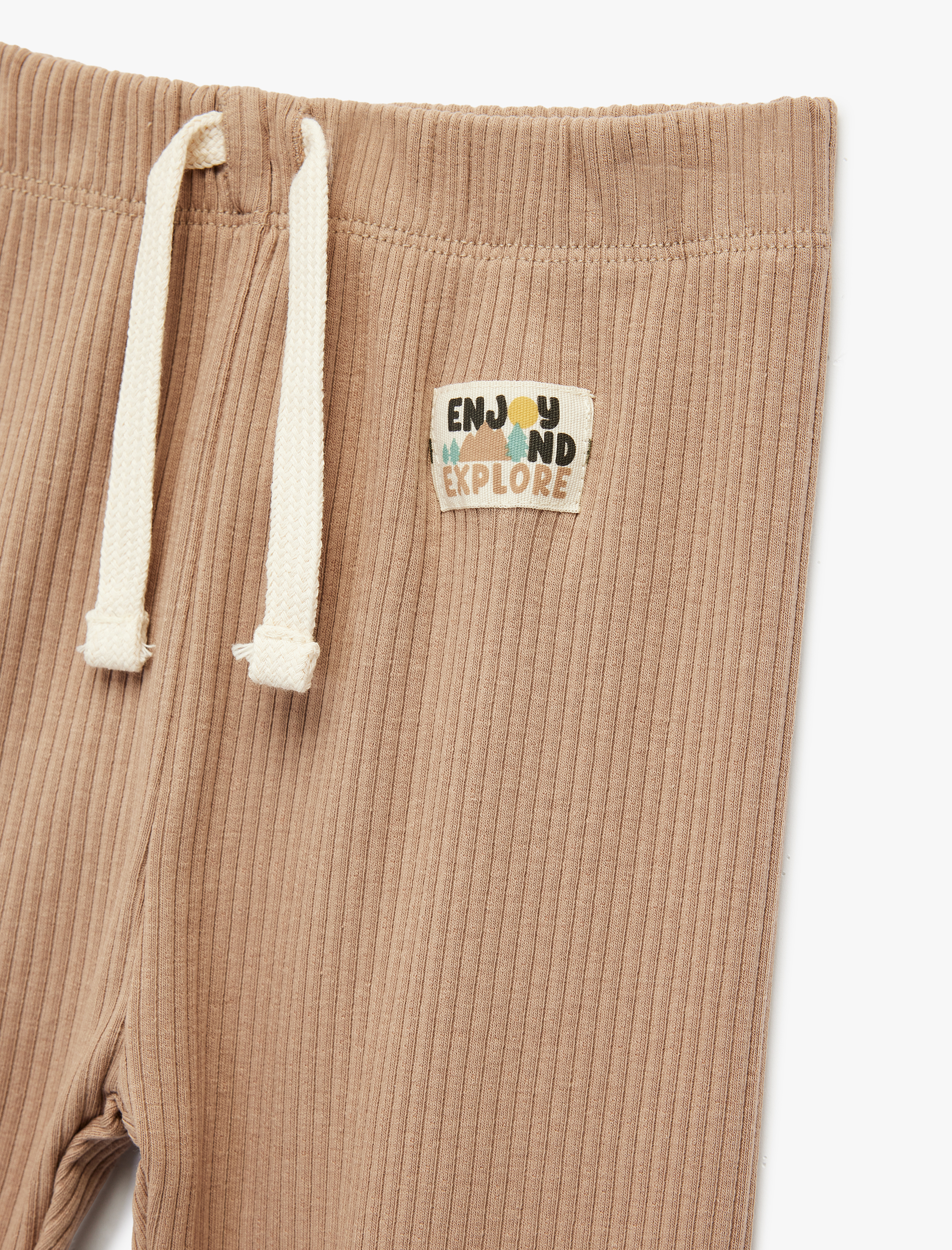  Erkek Bebek Ribanalı Beli Lastikli Basic Jogger Eşofman Altı