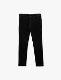 Pamuklu Cepli Normal Bel Slim Fit Jean Pantolon - Brad Jean