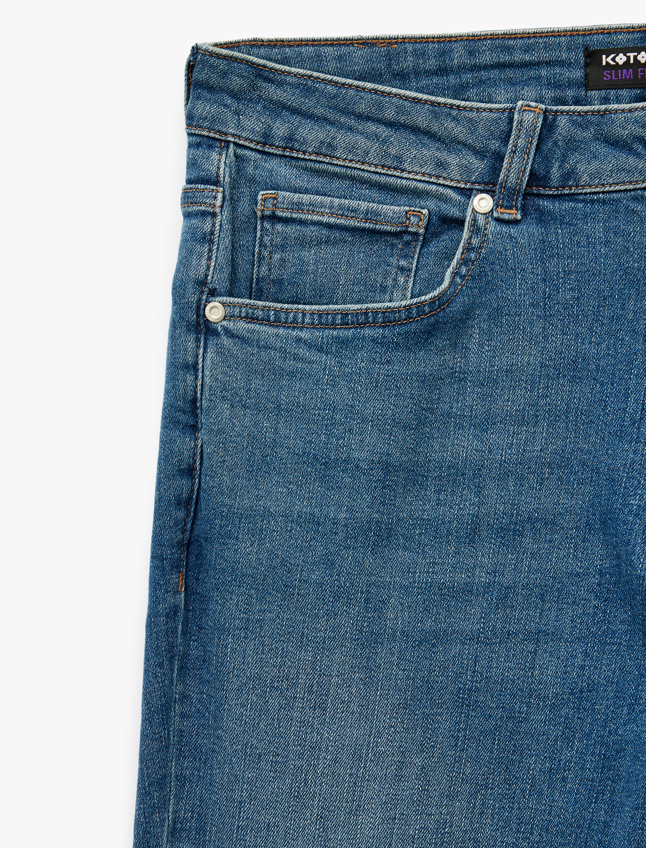   Normal Bel Pamuklu Slim Fit Jean Pantolon - Brad Jean