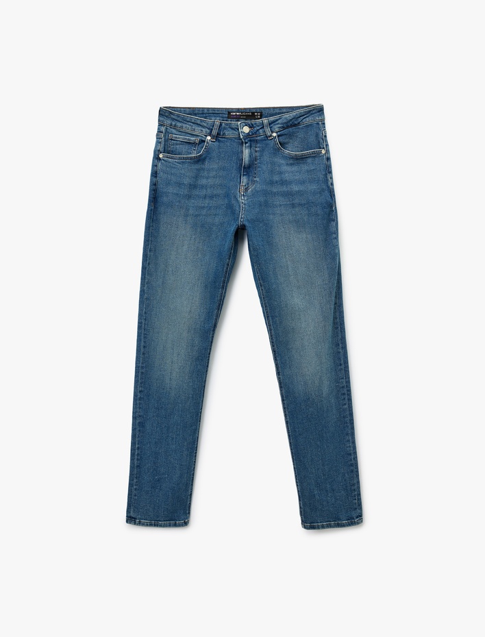  Normal Bel Pamuklu Slim Fit Jean Pantolon - Brad Jean