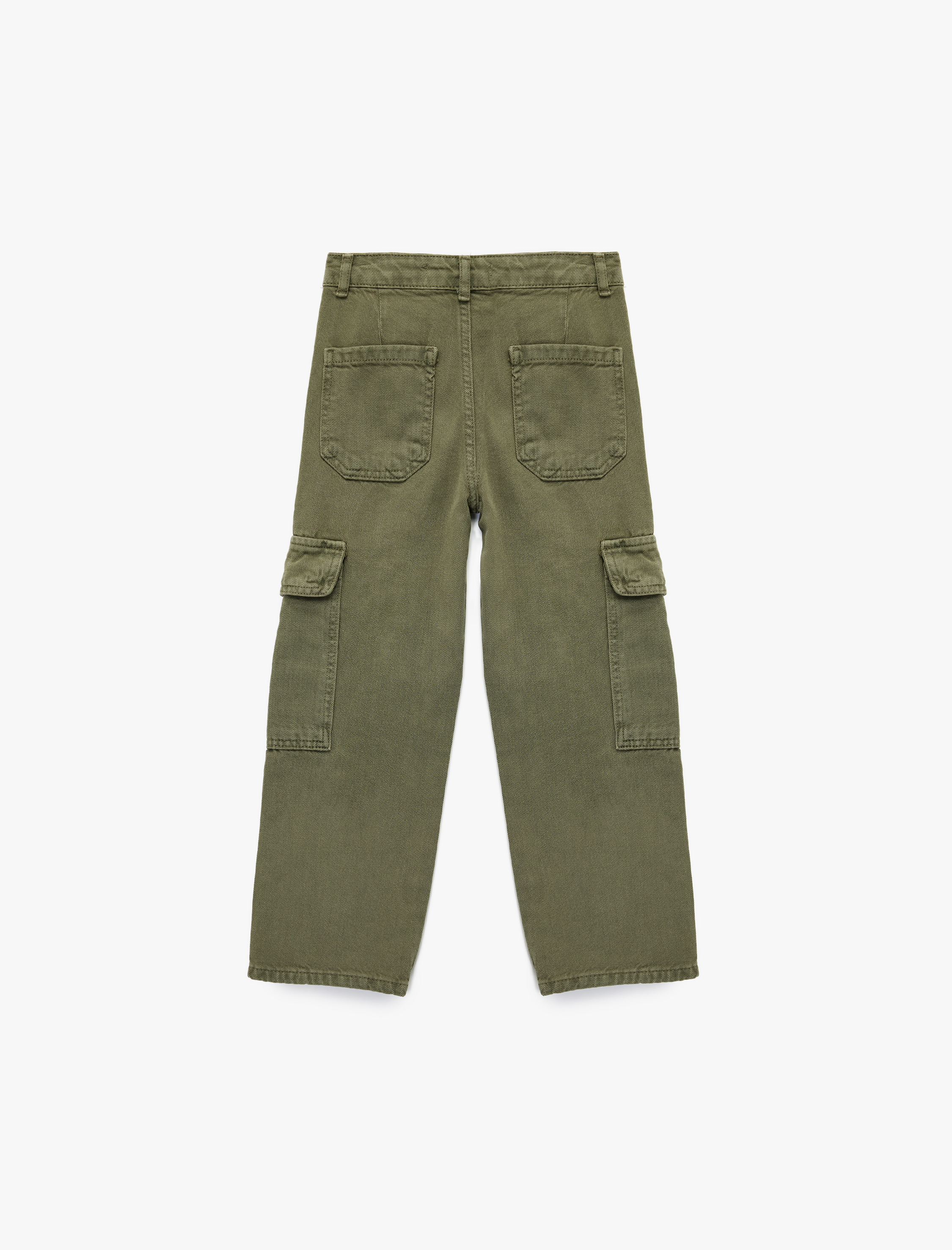  Erkek Çocuk Cep Detaylı Loose Fit Pamuklu Kargo Pantolon