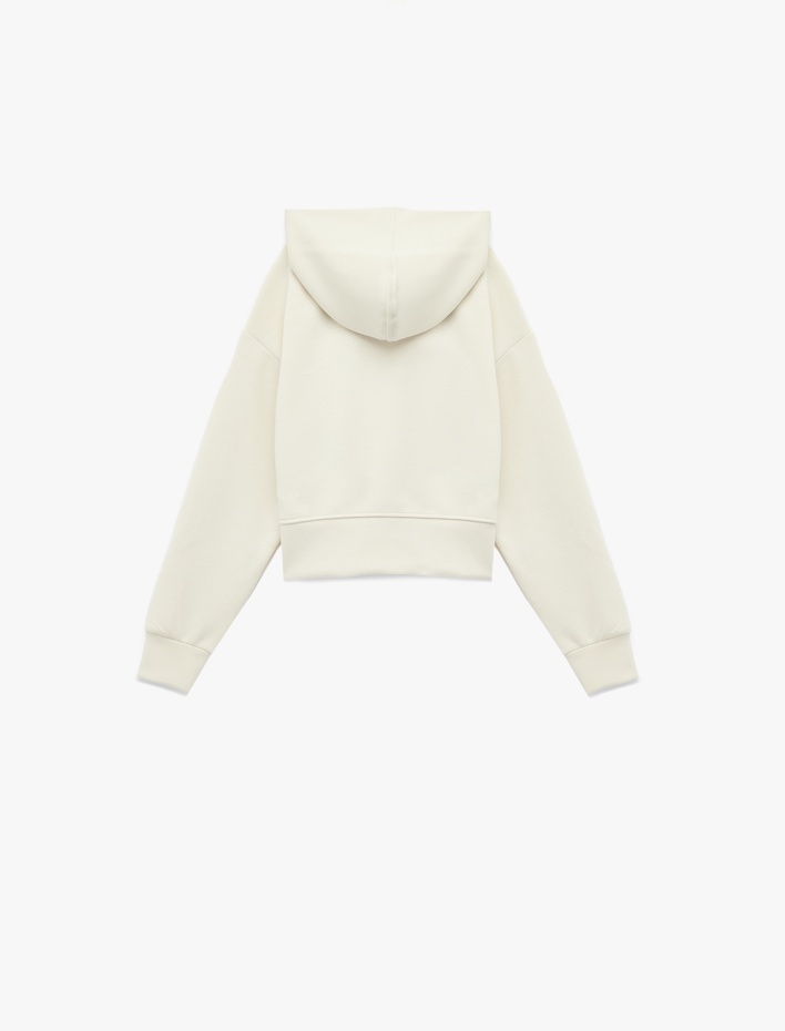 Kız Çocuk Modal Karışımlı Uzun Kollu Fermuarlı Kapşonlu Sweatshirt