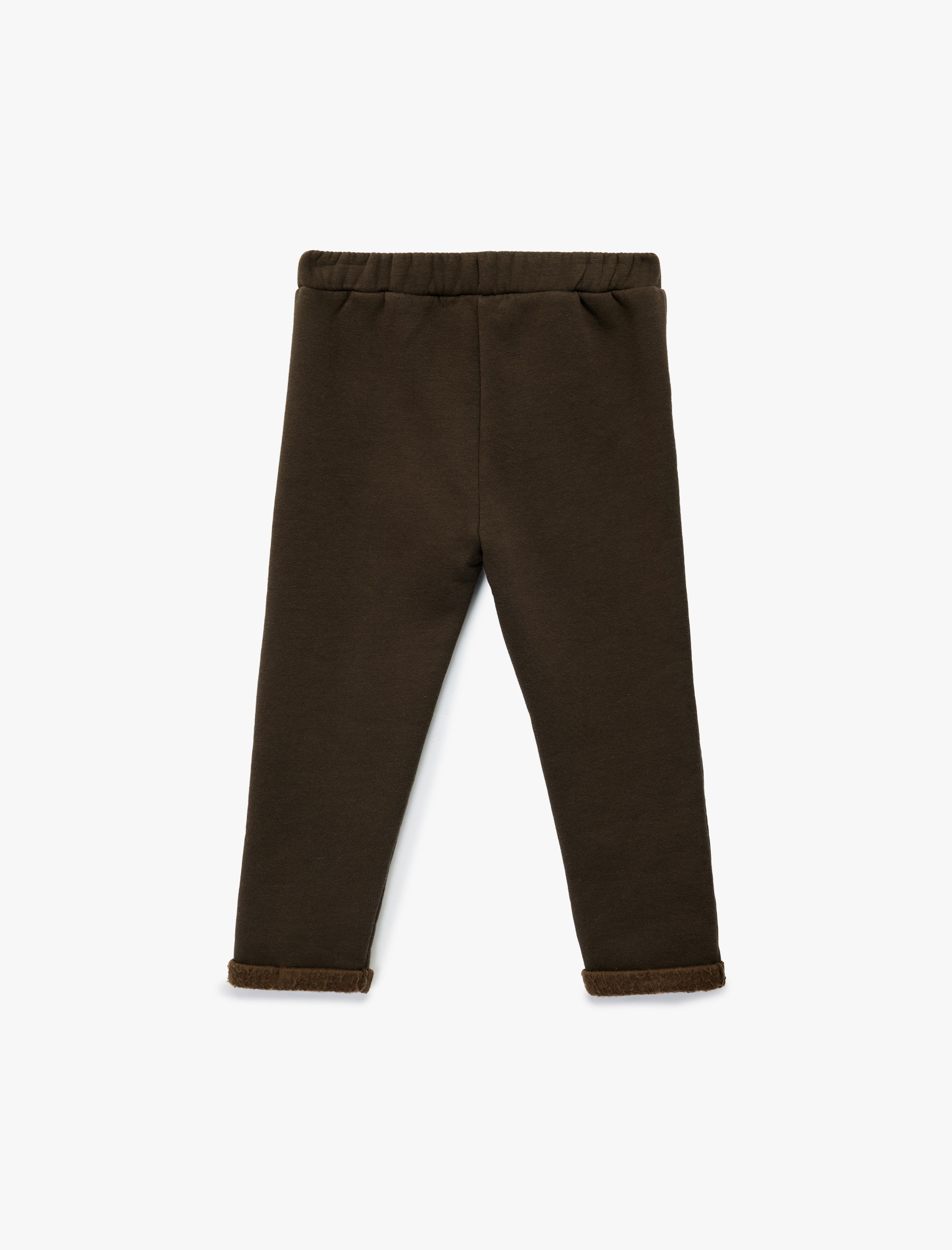  Erkek Bebek Şardonlu Duble Paça Düğmeli Bağcıklı Eşofman Altı