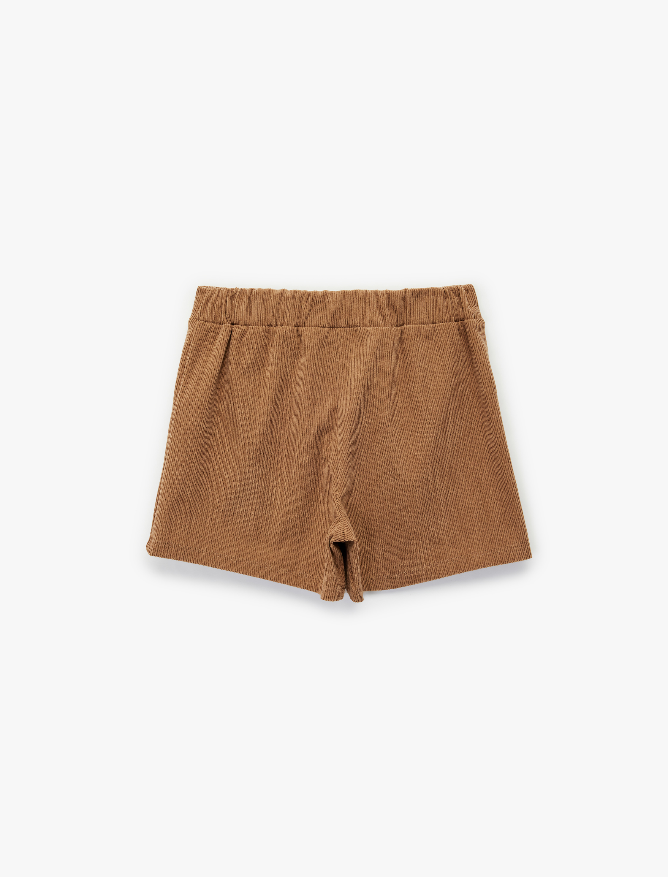  Kız Bebek Beli Lastikli Kruvaze Kadife Basic Şort Etek