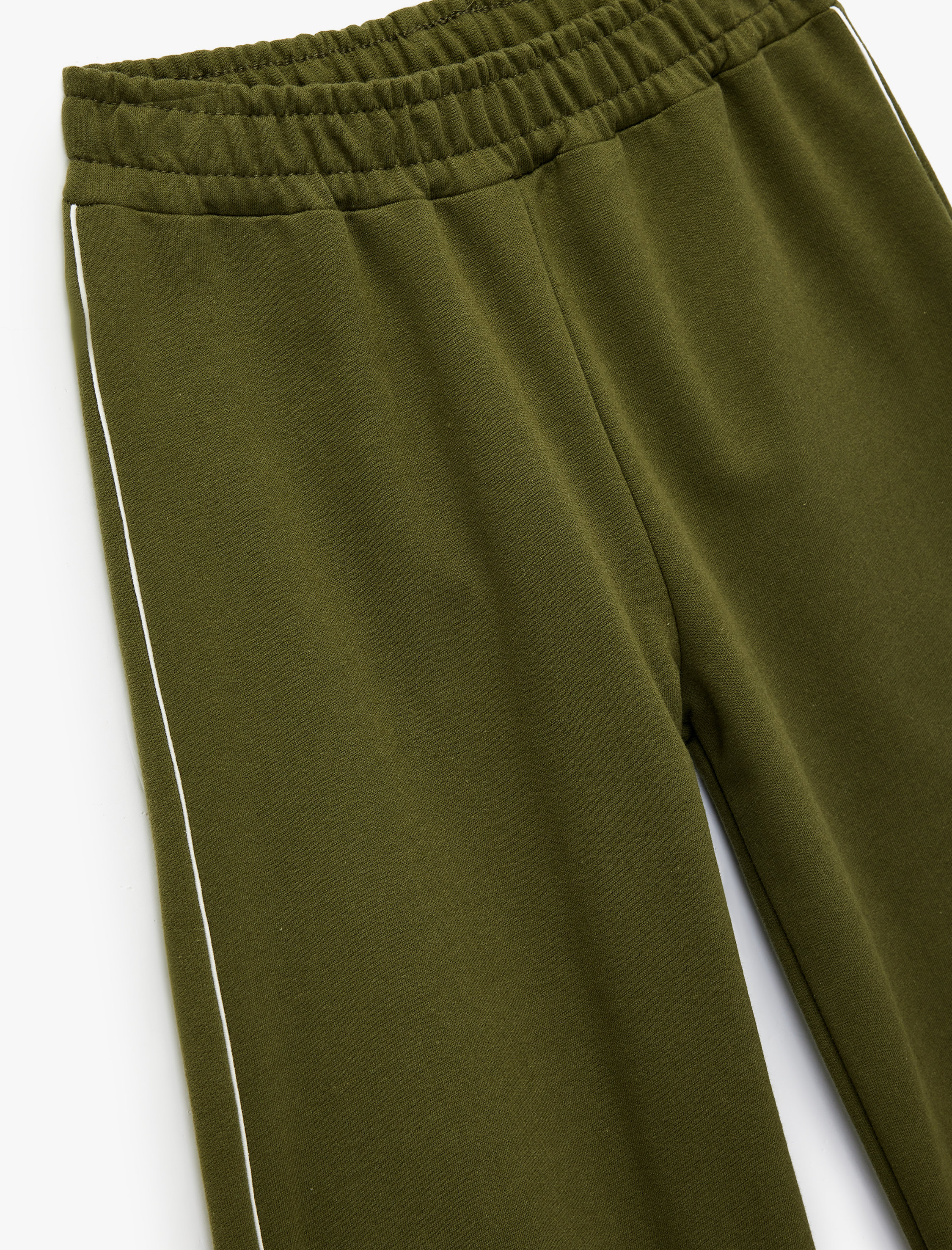  Kız Çocuk Şardonlu Biyeli Geniş Paça Eşofman Altı