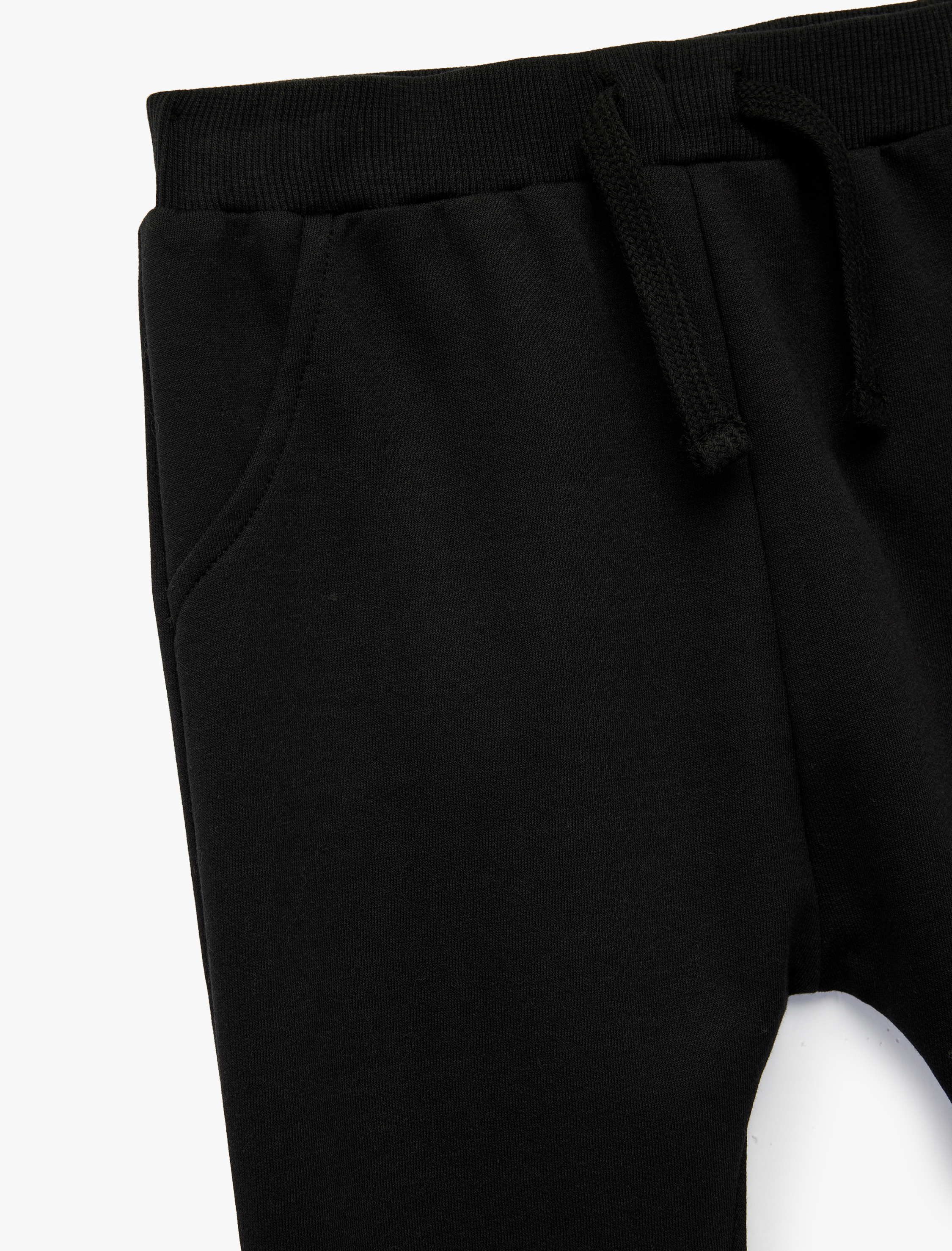  Erkek Bebek Şardonlu Pamuklu Beli Bağcıklı Jogger Eşofman Altı