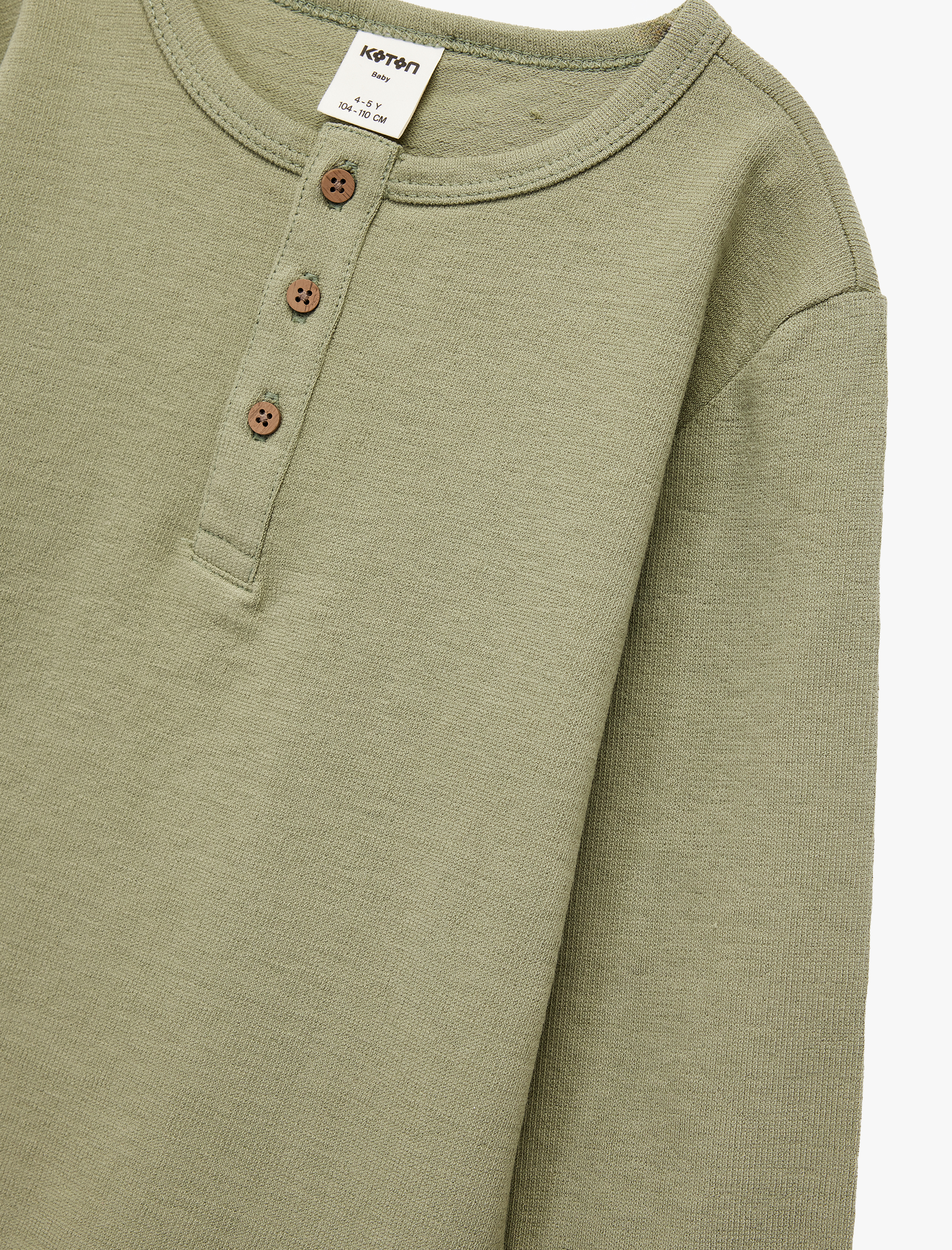  Erkek Bebek Pamuklu Uzun Kollu Düğmeli Tişört