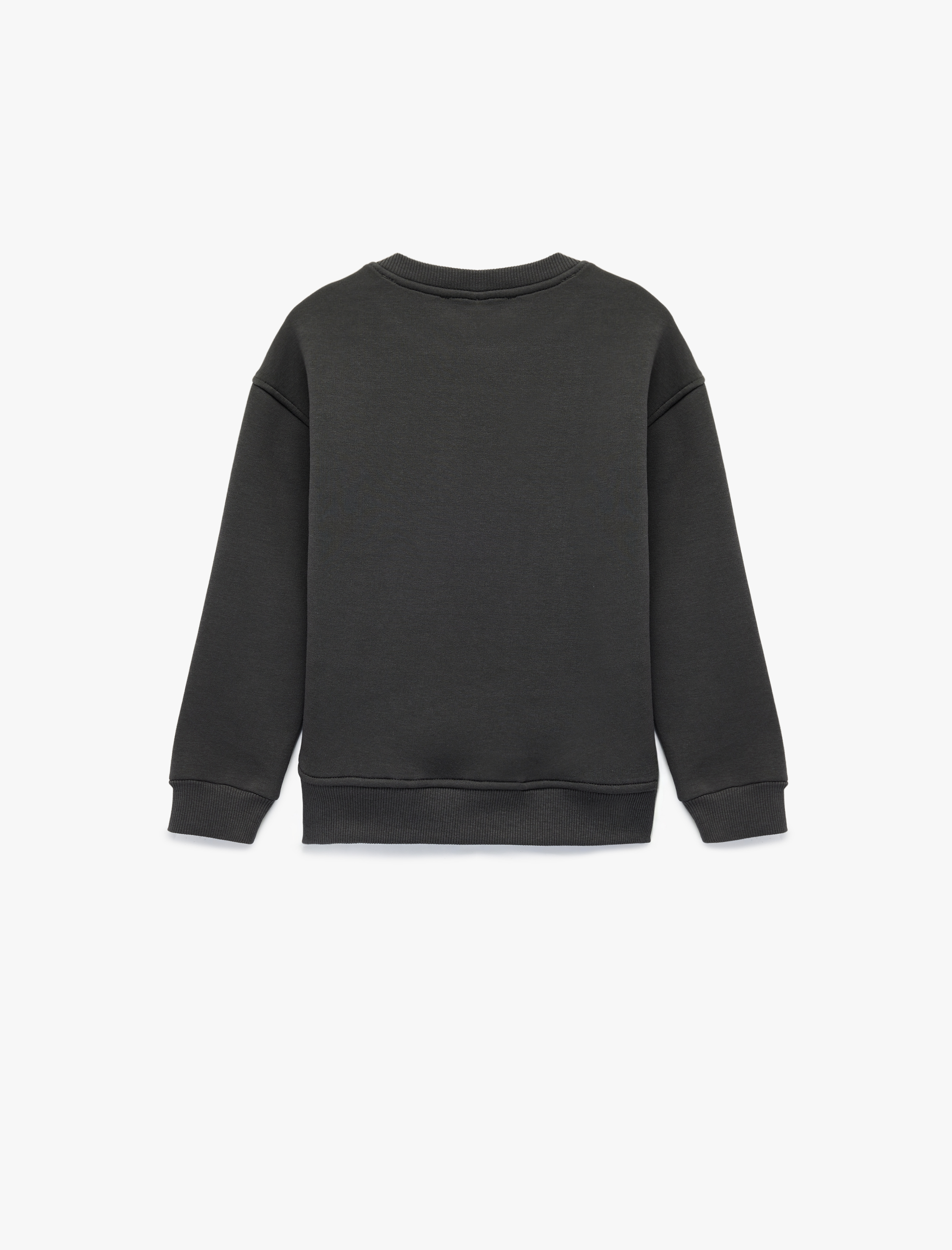  Kız Çocuk Lisanslı Wednesday Baskılı Uzun Kollu Bisiklet Yaka Oversize Sweatshirt