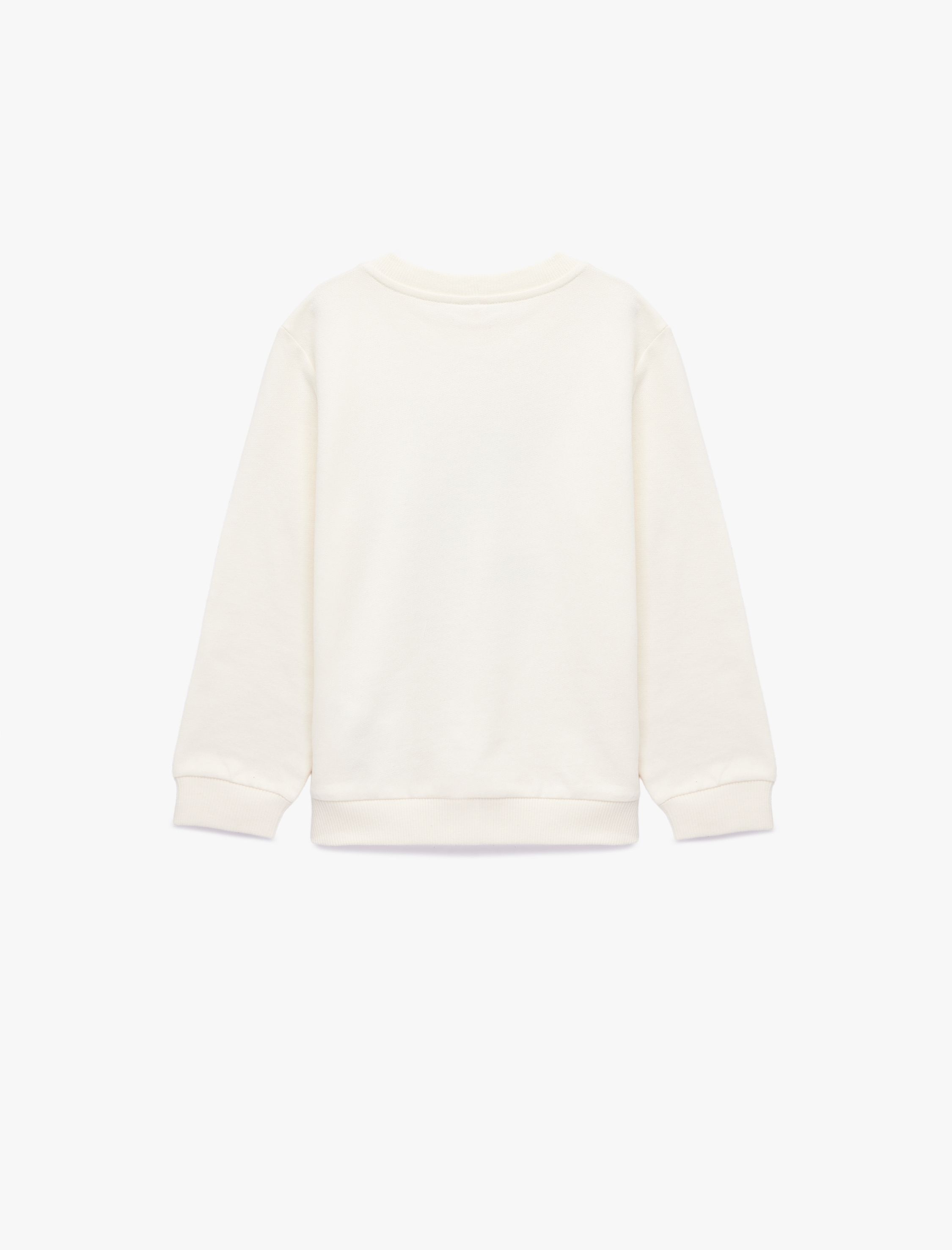  Erkek Bebek Pamuklu Uzun Kollu Bisiklet Yaka Dinozor Baskılı Sweatshirt