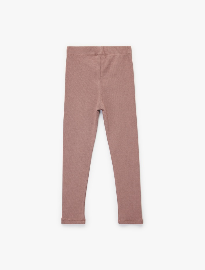 Kız Bebek Pamuklu Beli Lastikli Basic Tayt