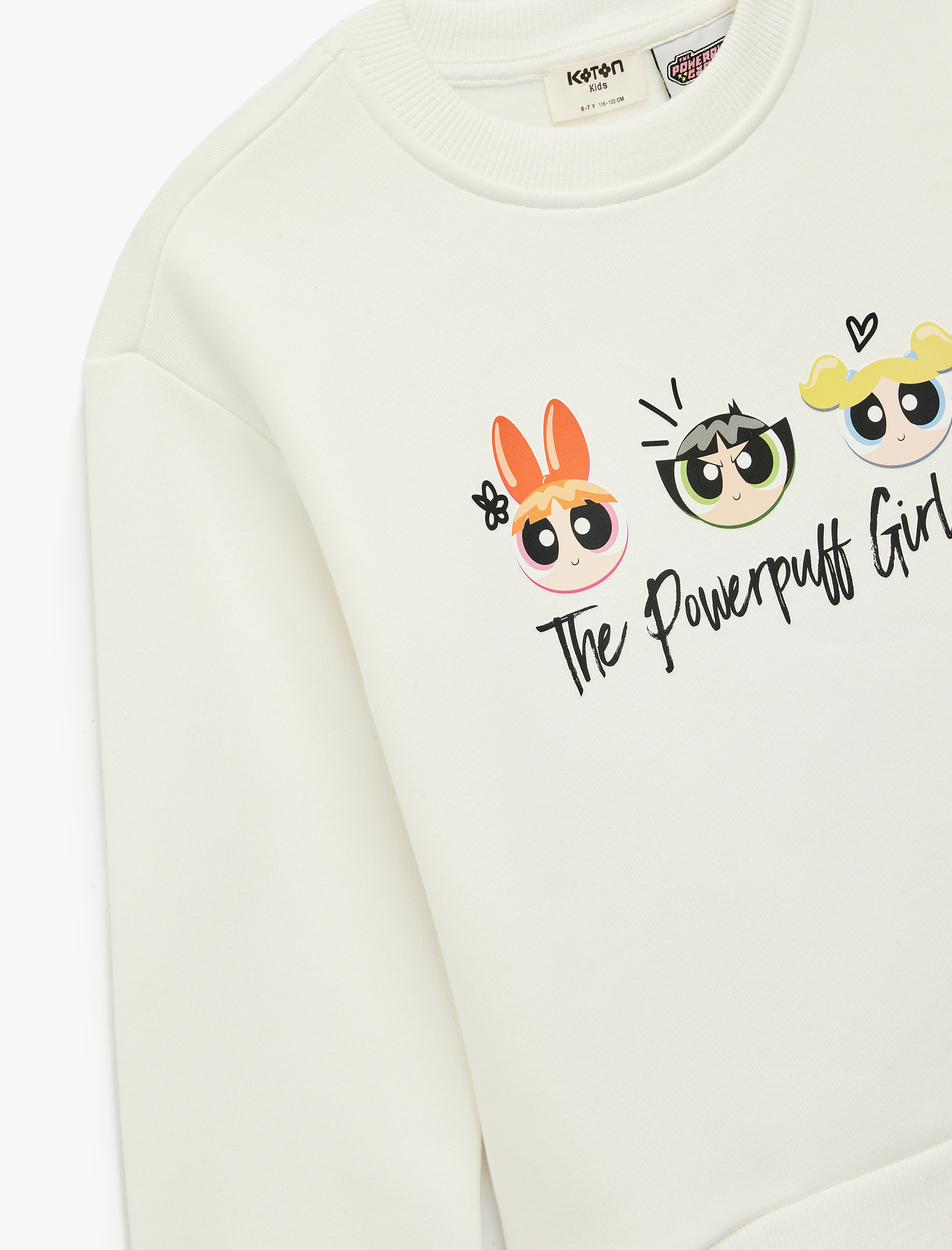  Kız Çocuk Powerpuff Girls Baskılı Uzun Kollu Bisiklet Yaka Lisanslı Oversize Sweatshirt