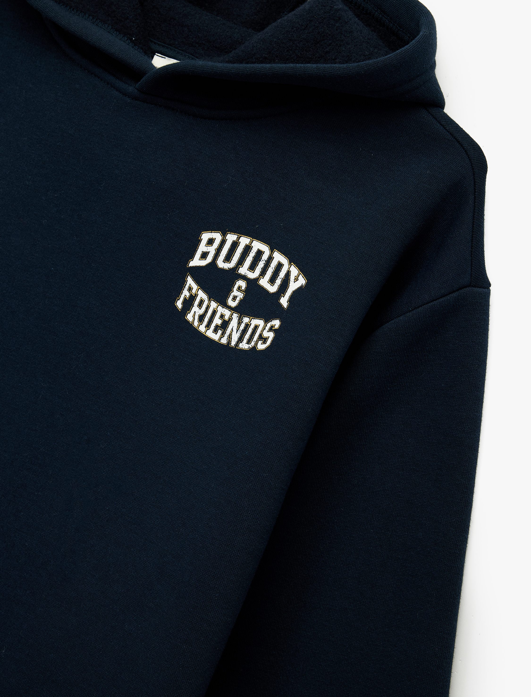  Erkek Çocuk Uzun Kollu Kapşonlu Baskılı Sweatshirt