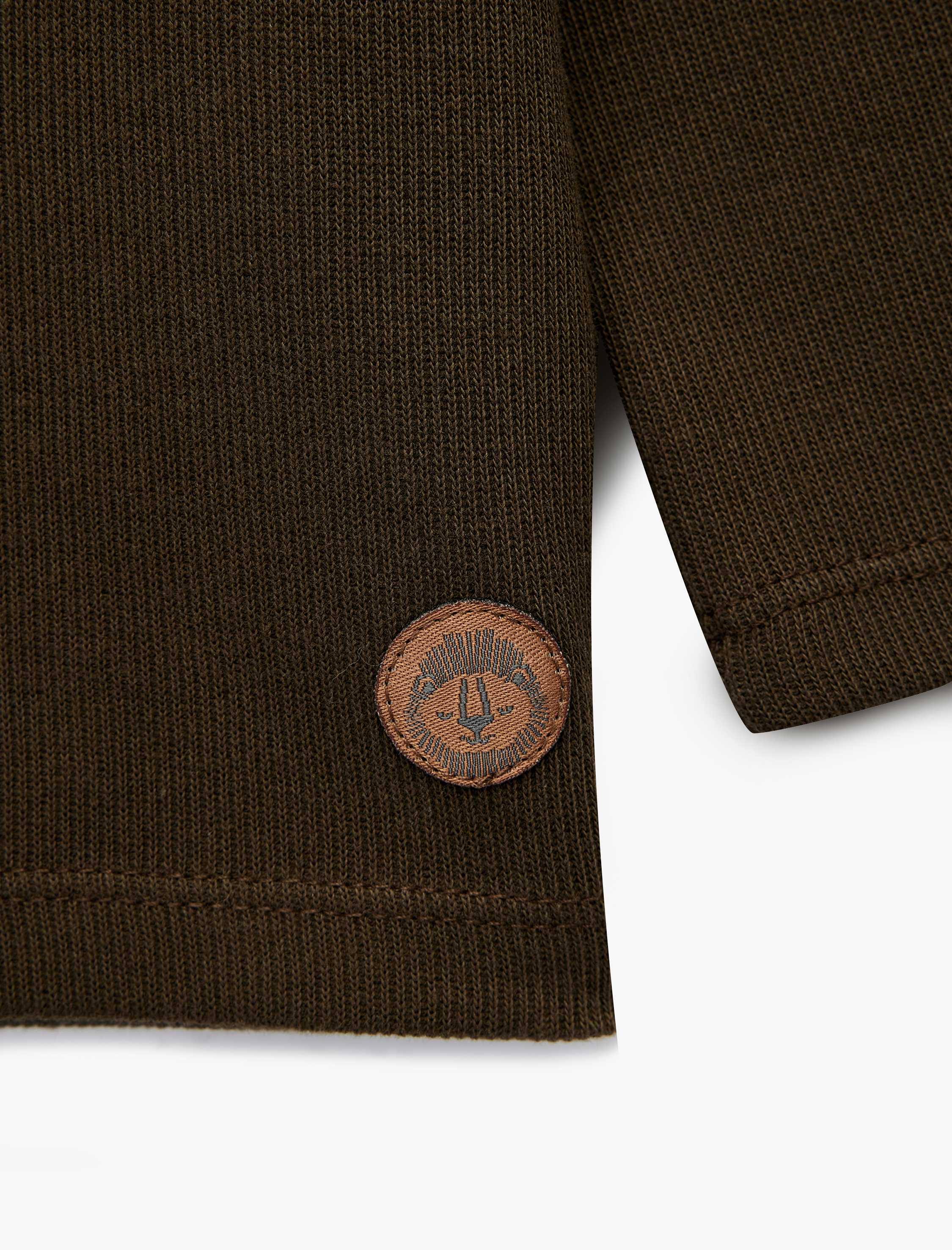  Erkek Bebek Pamuklu Düğmeli Uzun Reglan Kollu Bisiklet Yaka Sweatshirt