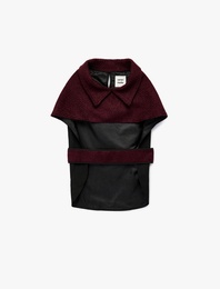 Koton X Sibil Çetinkaya - Kolsuz Gömlek Yaka Köpek Ceketi