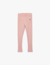 Beli Lastikli Etiket Detaylı Pamuklu Tayt