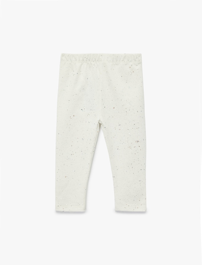 Kız Bebek Pamuklu Beli lastikli Basic Tayt