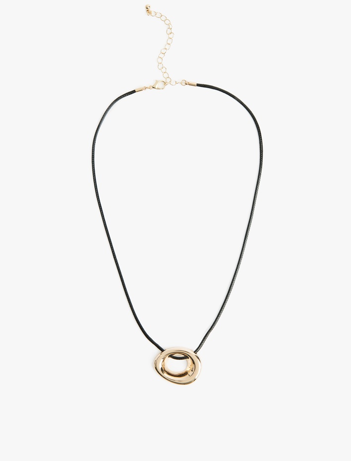 Kadın Mumlu İpli Halka Kolye