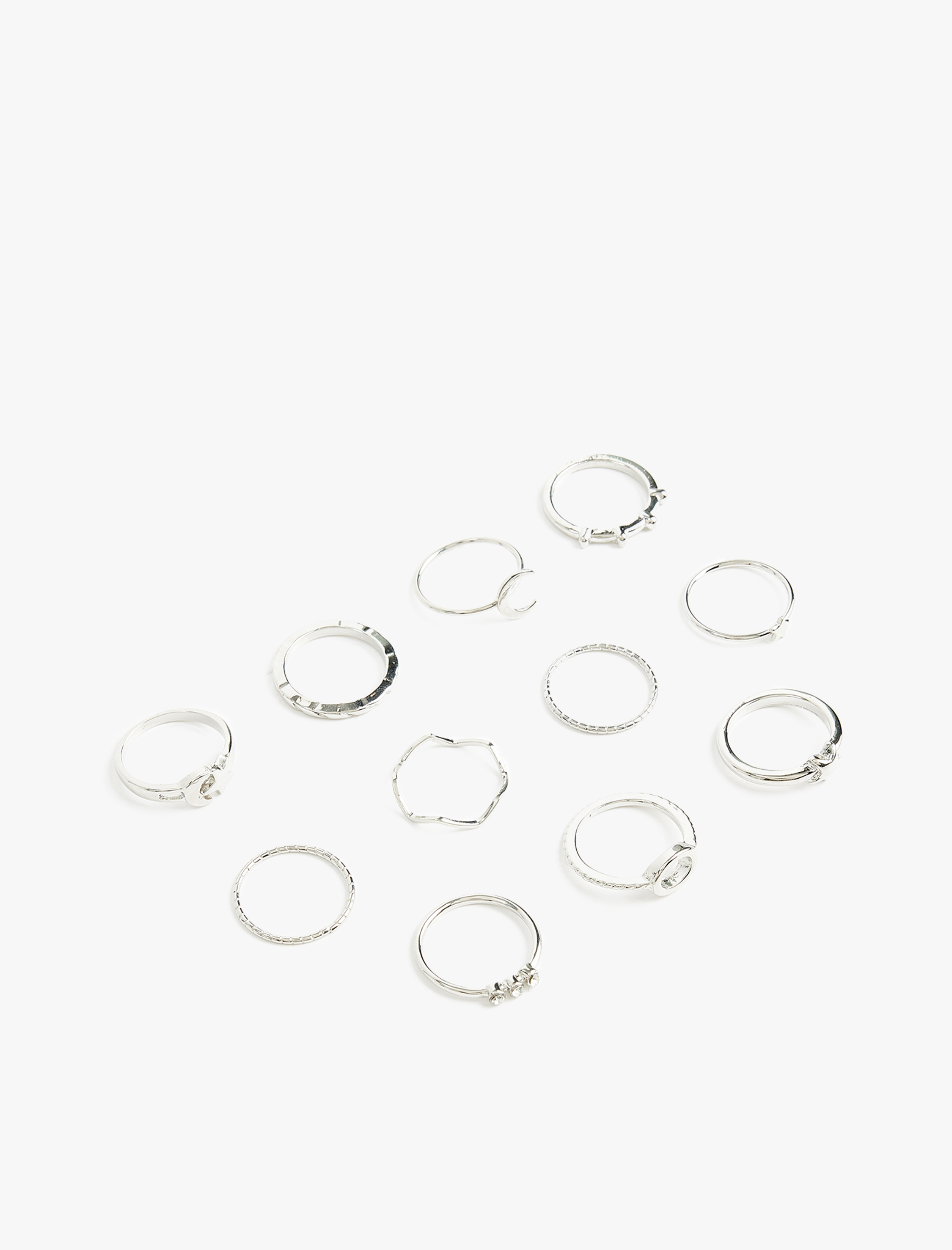  Kadın Taş Detaylı Yıldızlı 11'li Yüzük Seti