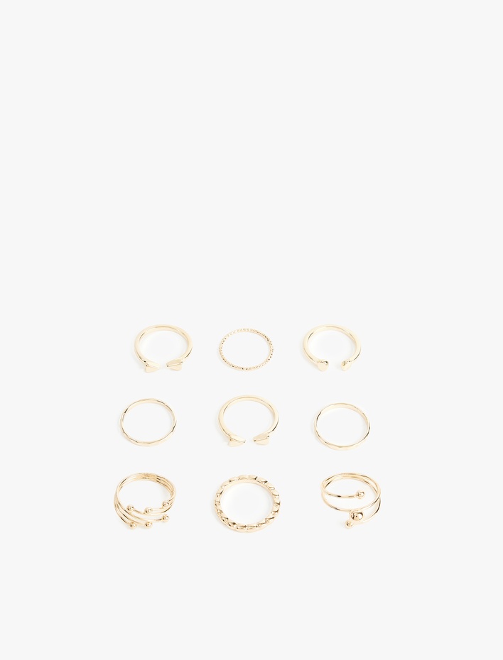 Kadın 9'lu Yüzük Seti