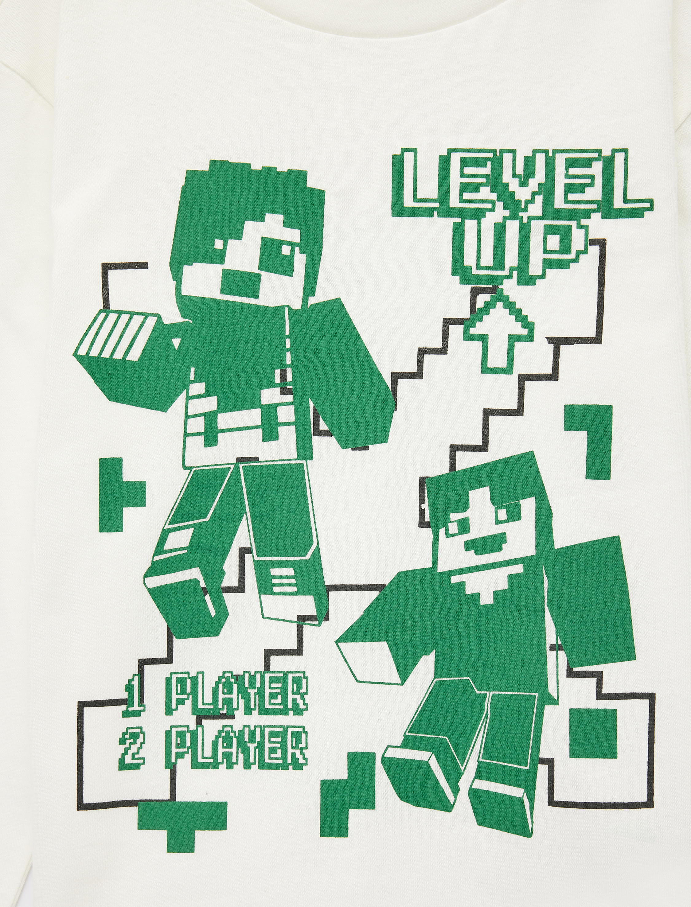  Erkek Çocuk Pamuklu Uzun Kollu Bisiklet Yaka Baskılı Tişört