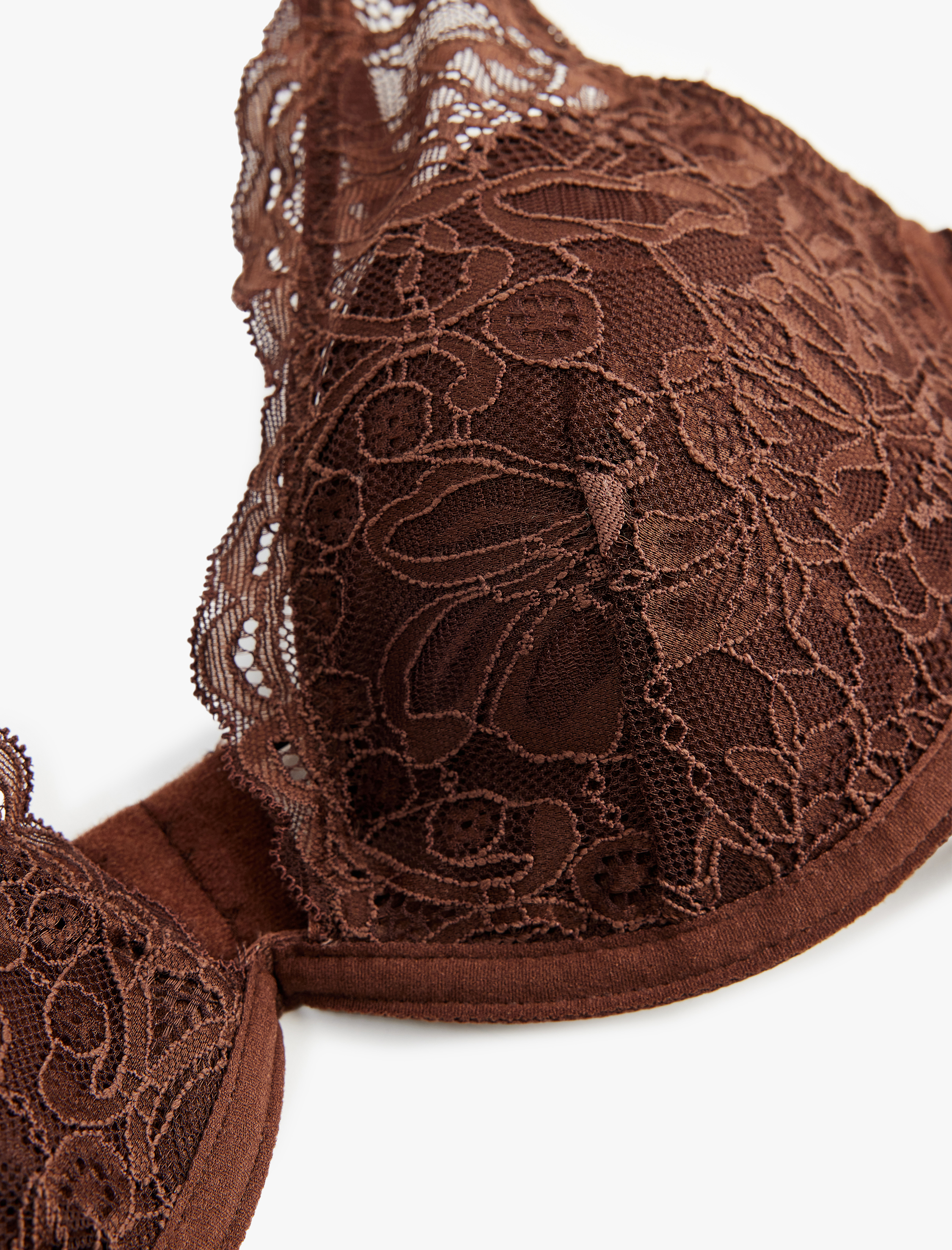   Desteksiz Rahat Kalıp Balenli Dantelli Sütyen