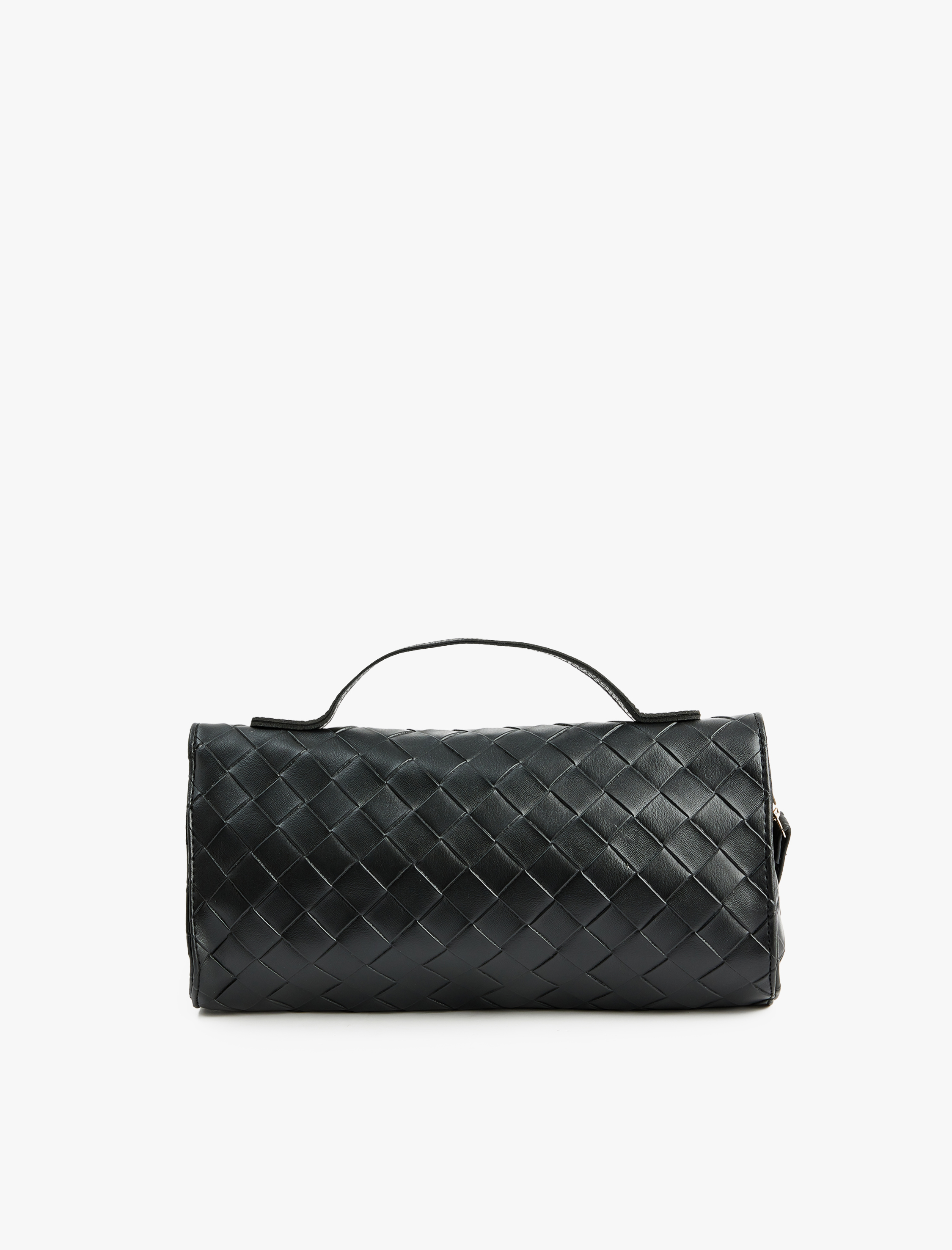  Kadın Örgü Dokulu Metal Tokalı Saplı Askılı Omuz Çantası