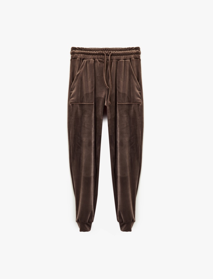  Rahat Kalıp Cepli Beli Bağcıklı Pijama Altı