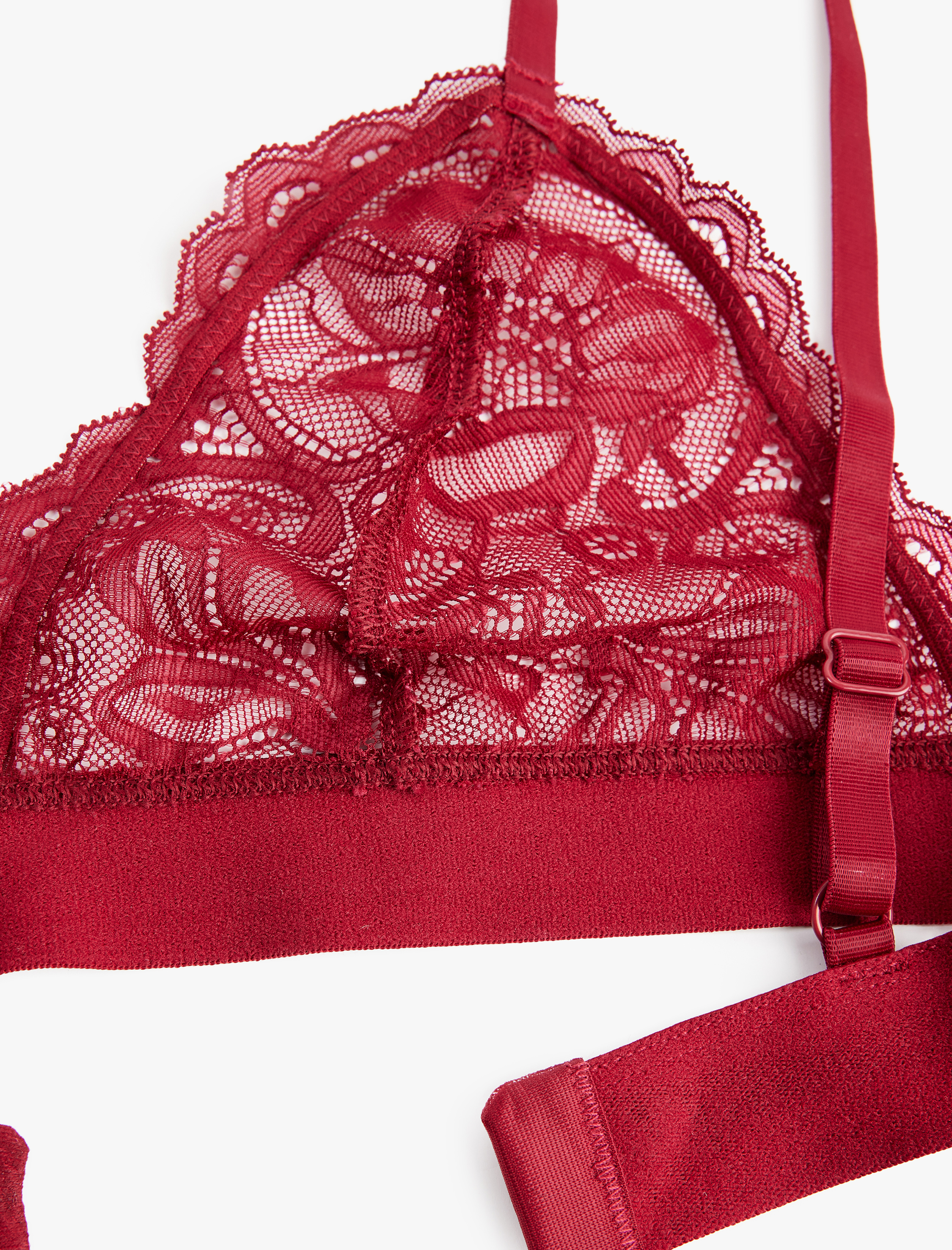   Dolgusuz Balensiz Üçgen Dantelli Sütyen