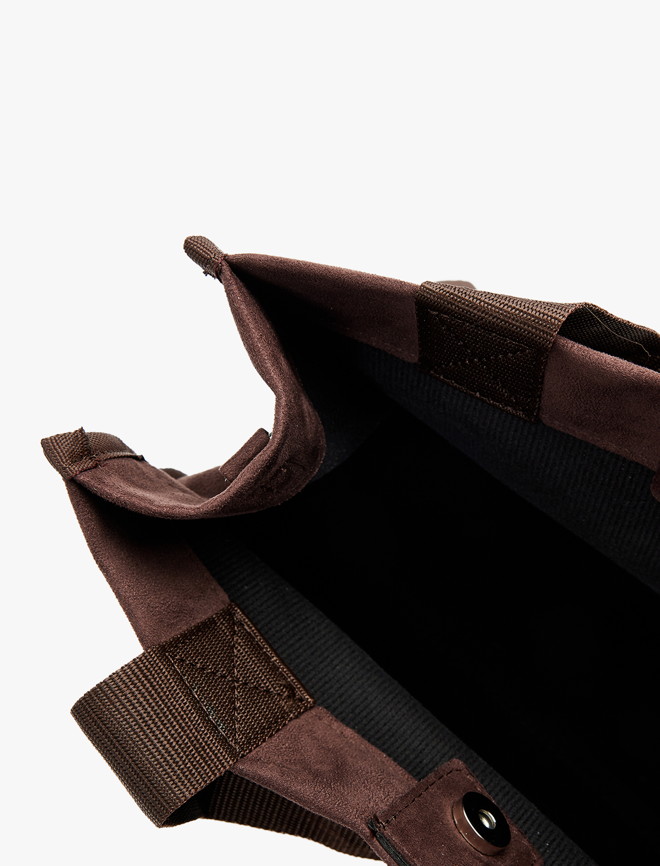  Kadın Etiket Detaylı Saplı Askılı Suni Süet Tote Çanta