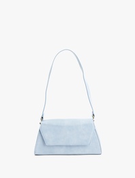 Suni Deri Kapaklı Saplı Baget Çanta