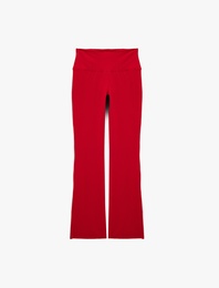 Yüksek Bel İspanyol Paça Spor Tayt