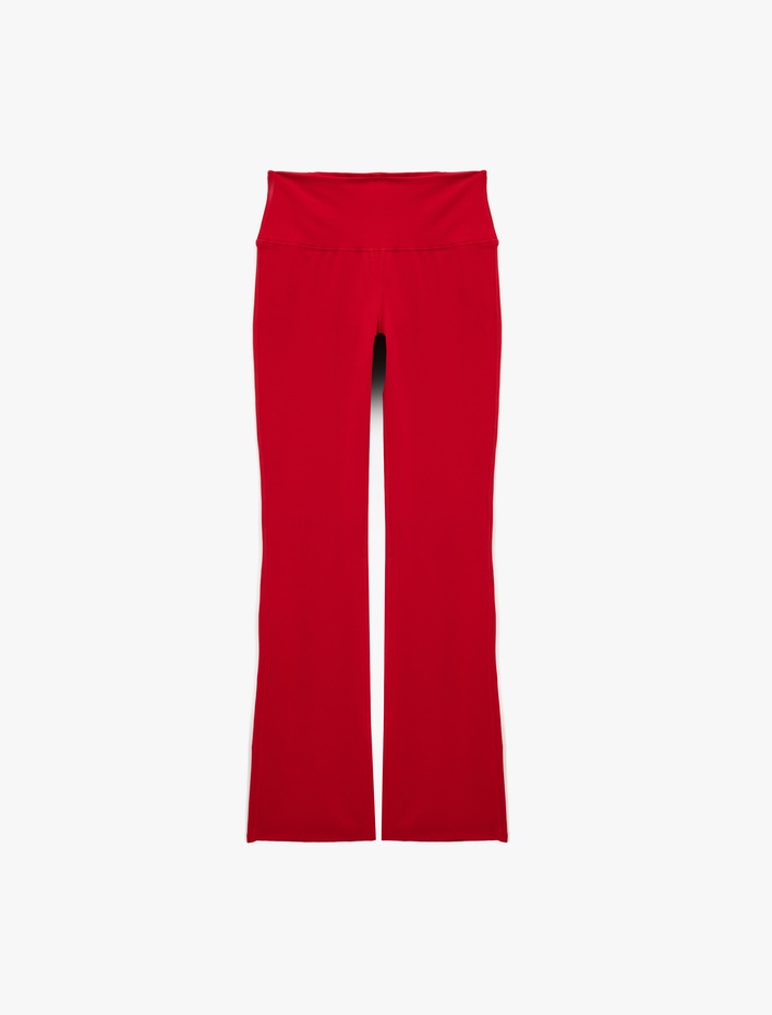  Yüksek Bel İspanyol Paça Spor Tayt