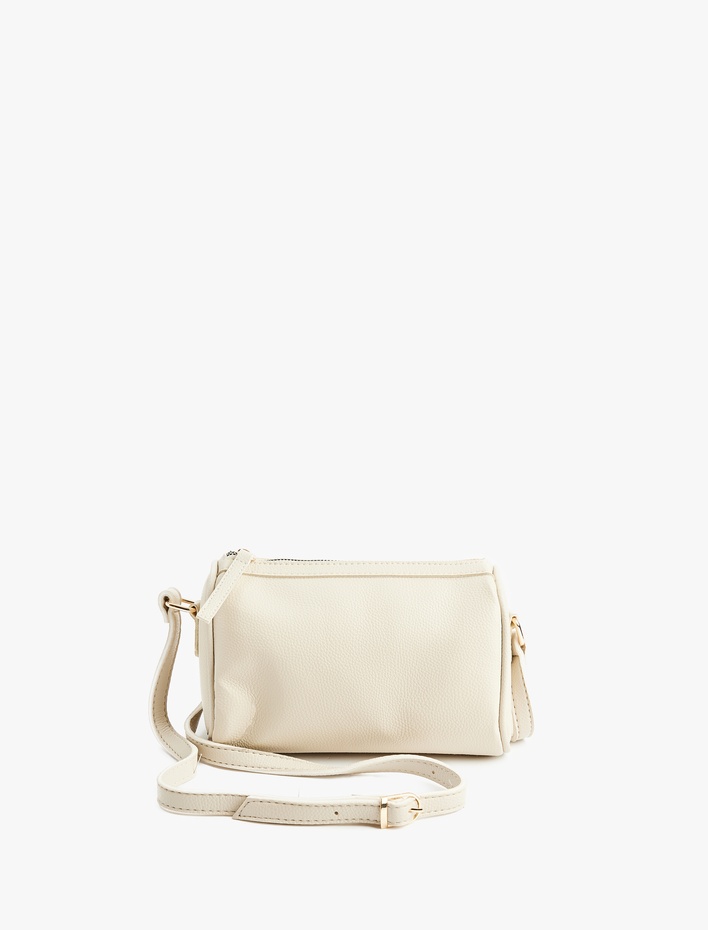 Kadın Fermuarlı Suni Deri Askılı Çapraz Çanta