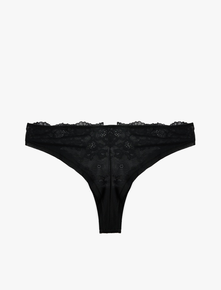  Dantel Detaylı Rahat Kalıp Brazilian Külot