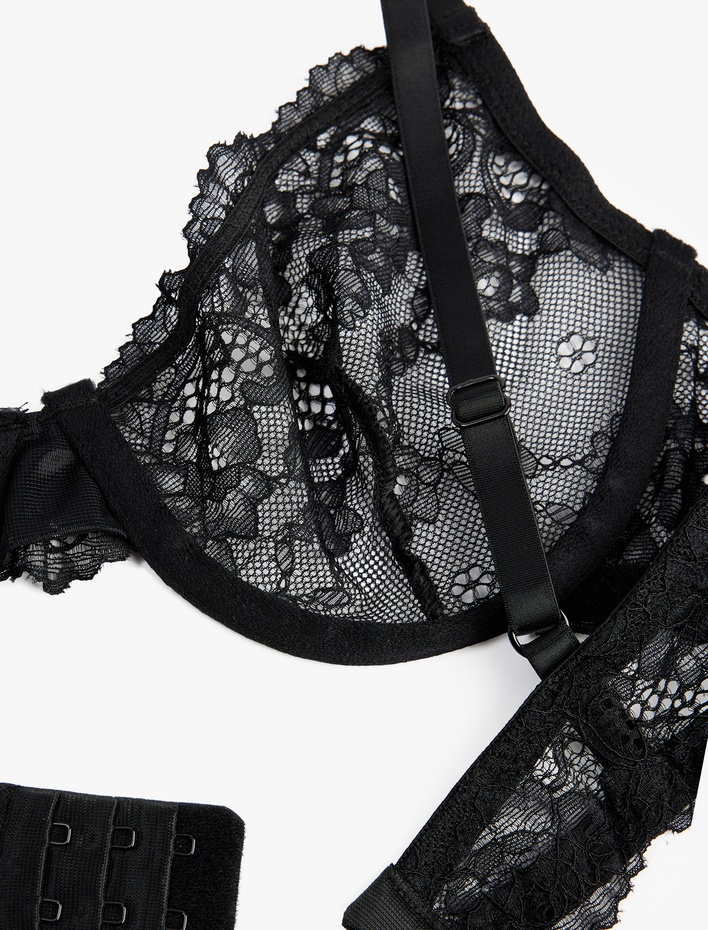  Dolgusuz Balenli Dantelli Sütyen