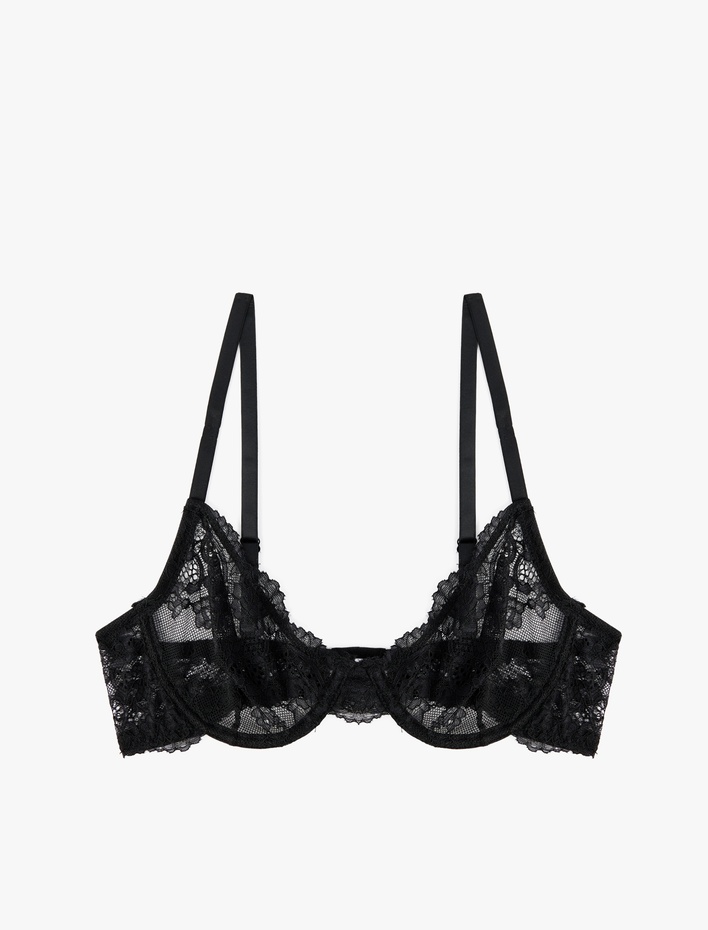  Dolgusuz Balenli Dantelli Sütyen