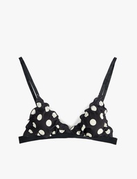 Rahat Kalıp Fırfırlı Dolgusuz Balensiz Puantiyeli Sütyen