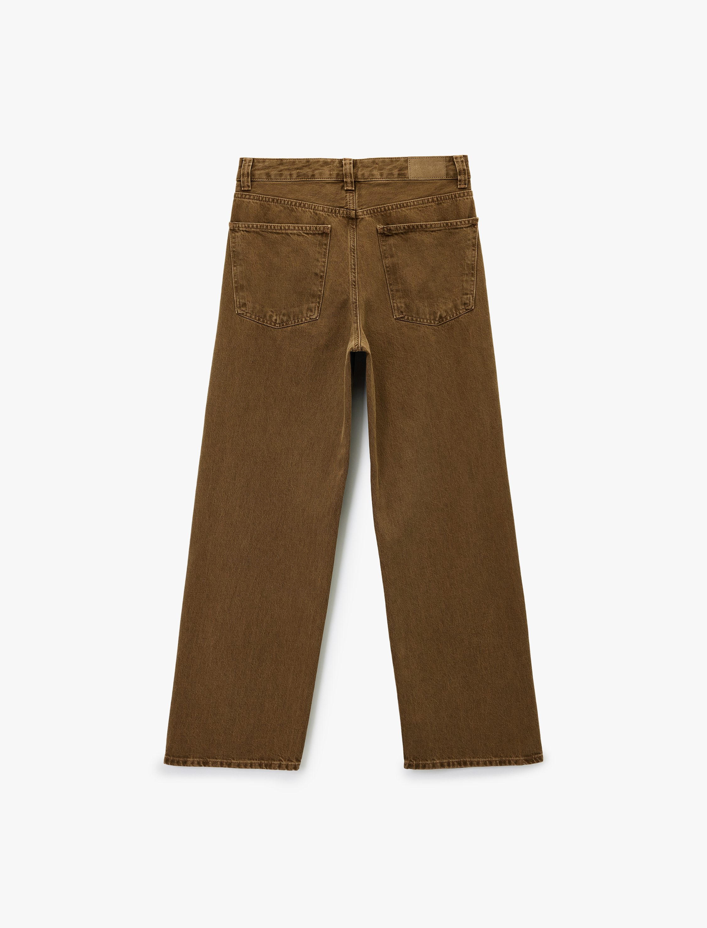   Koton X Sima Tarkan -  Rahat Kalıp Cepli Düğmeli Yıkamalı Düz Paça Baggy Jean Pantolon