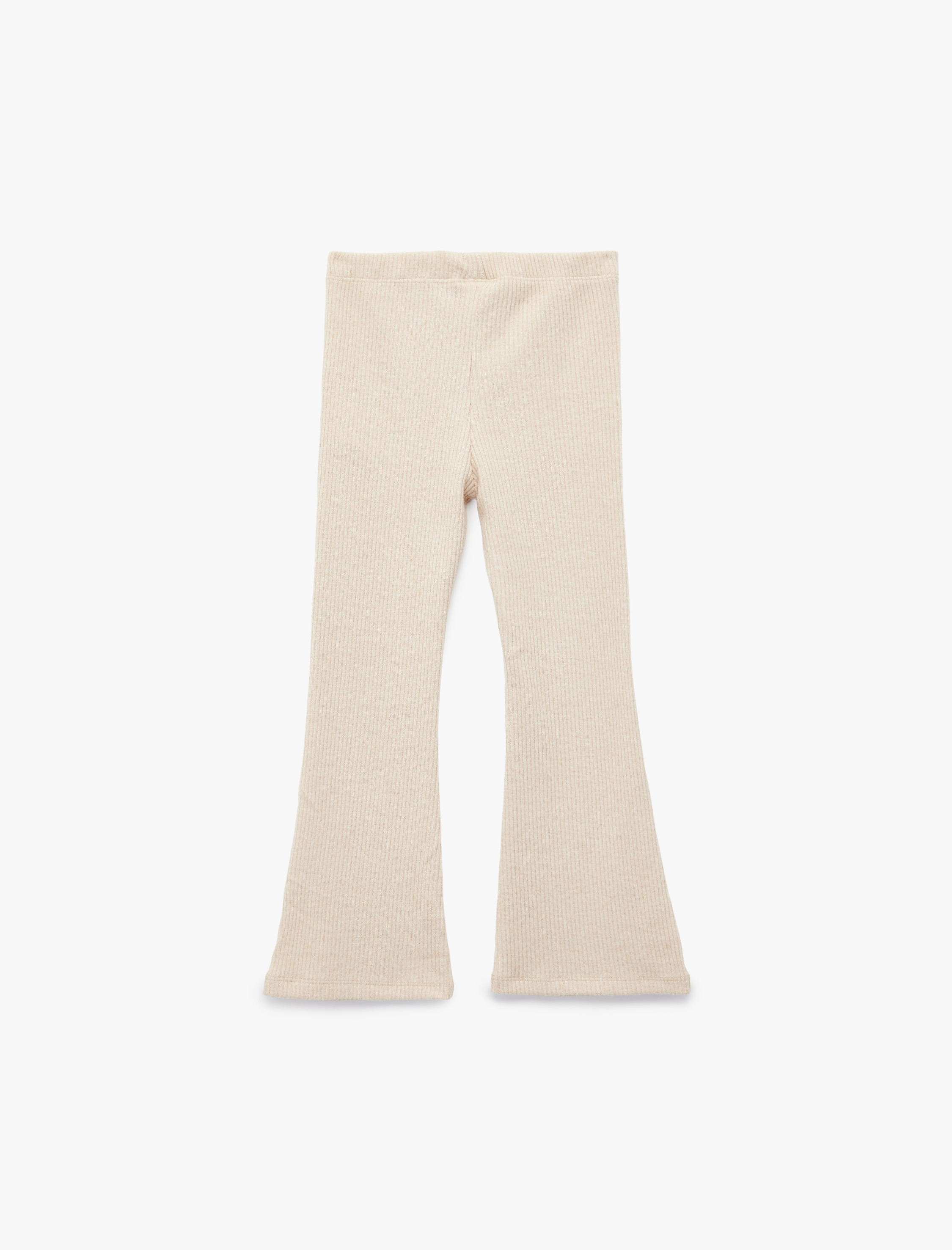  Kız Bebek Viskon Karışımlı Beli Lastikli Basic İspanyol Paça Tayt