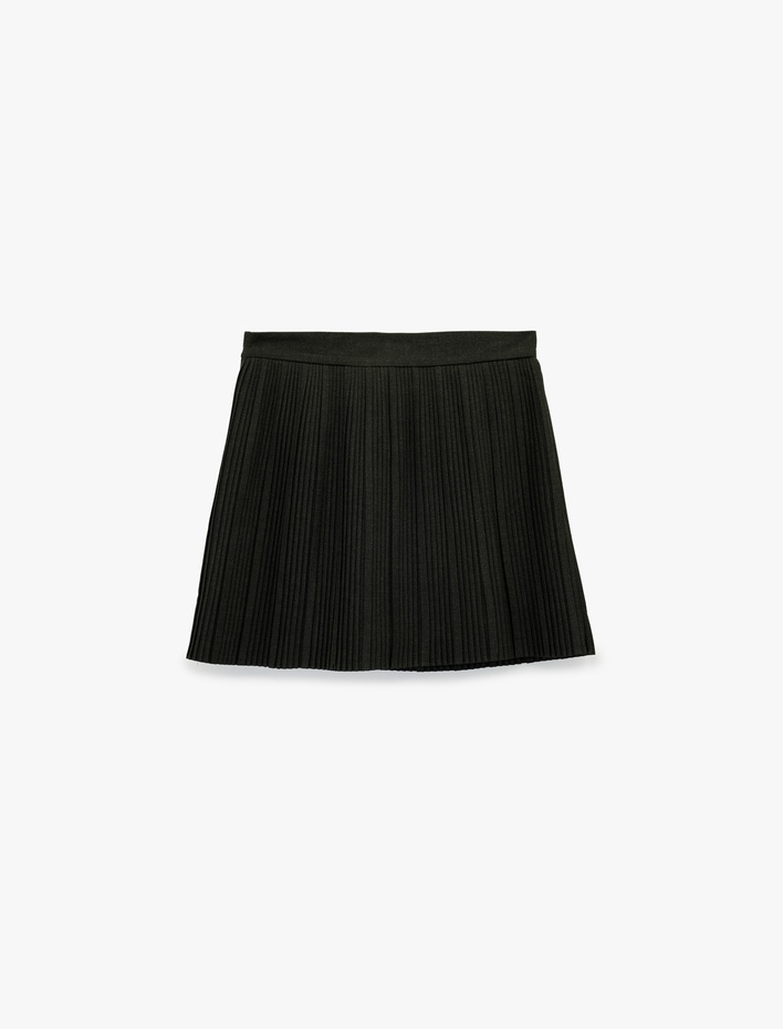  Koton X Sibil Çetinkaya - Yarım Kemer Detaylı Mini Pileli Etek